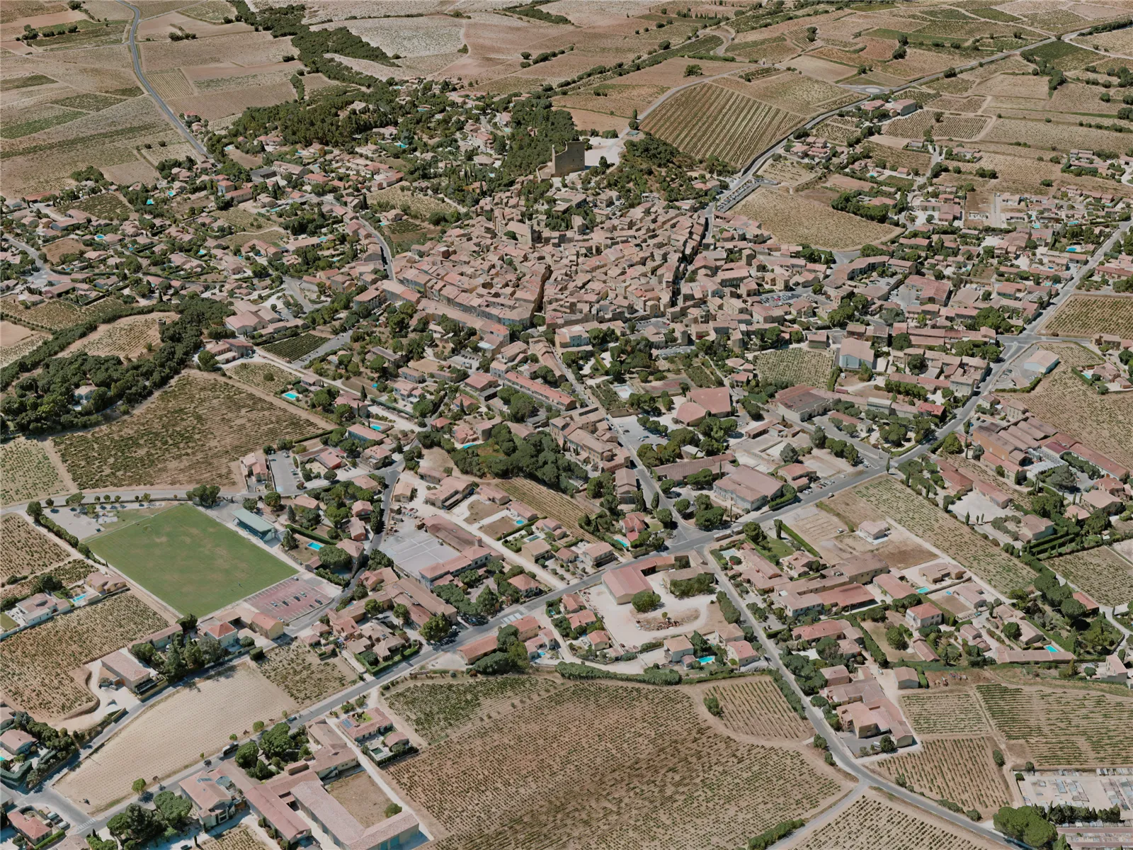 Chateauneuf du pape City, France (2021) 3D Model main preview