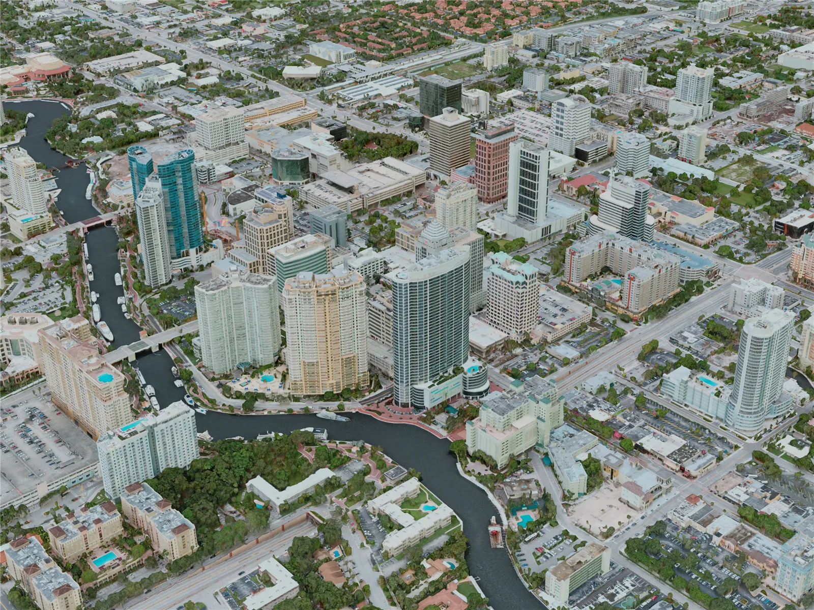 Fort Lauderdale City, USA (2021) 3D Model main preview