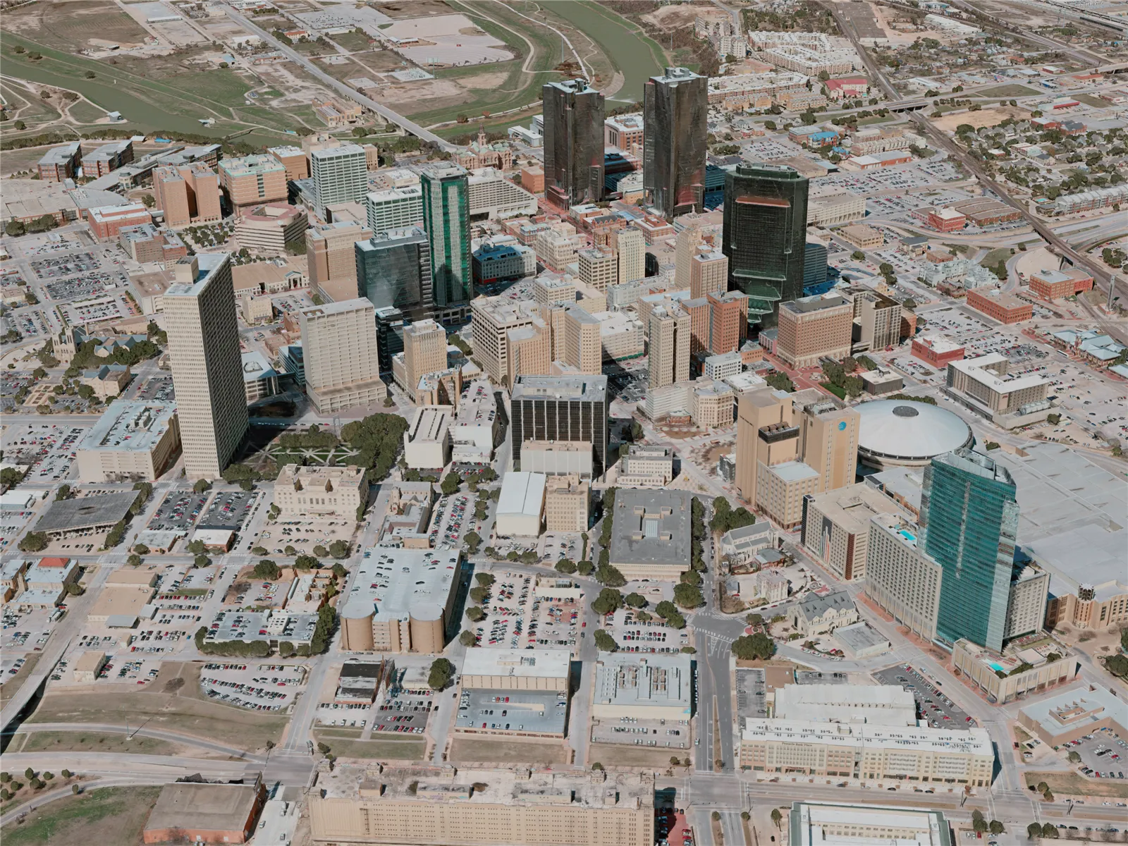Fort Worth City, USA (2021) 3D Model main preview