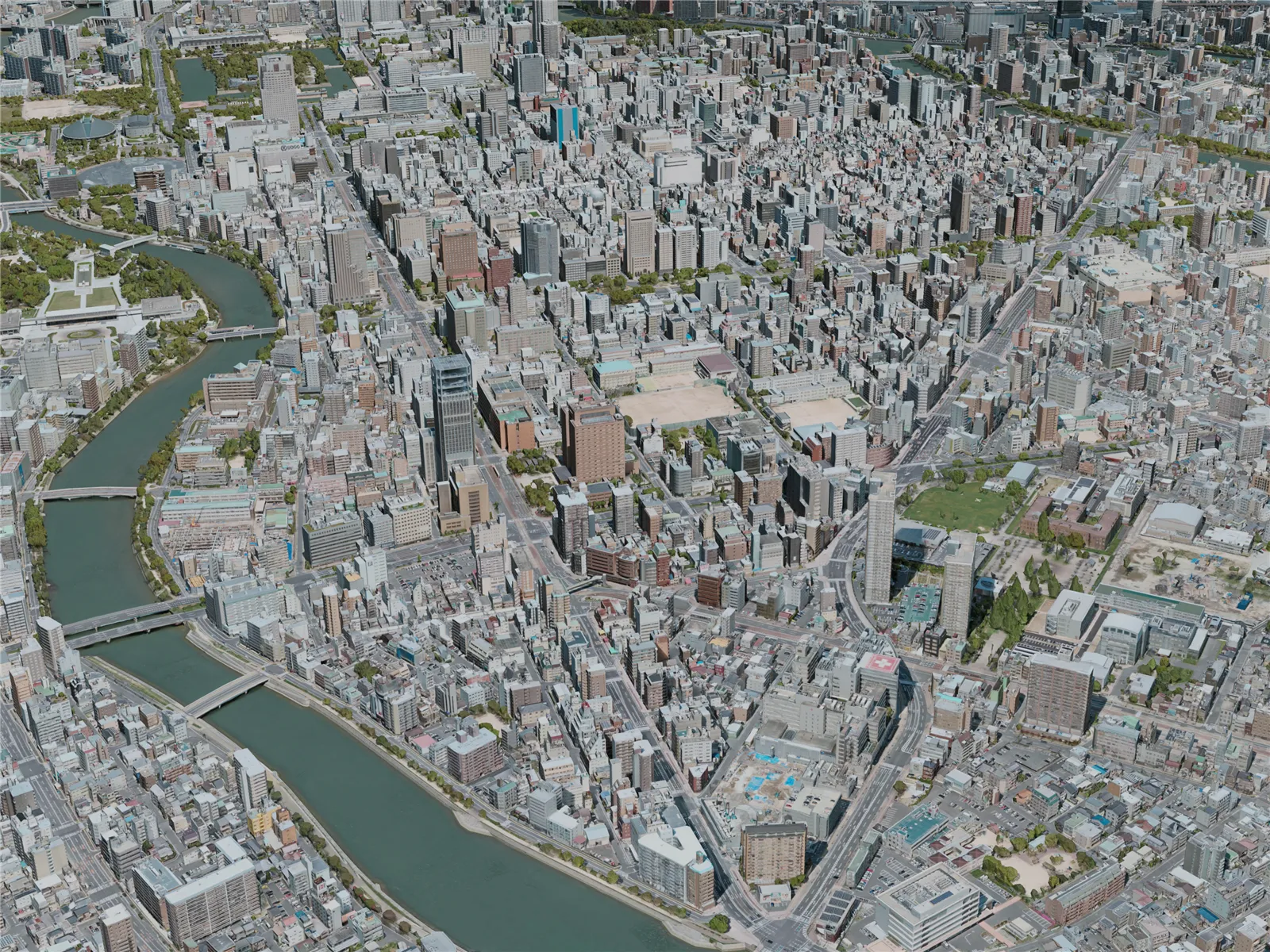 Hiroshima City, Japan (2021) 3D Model main preview