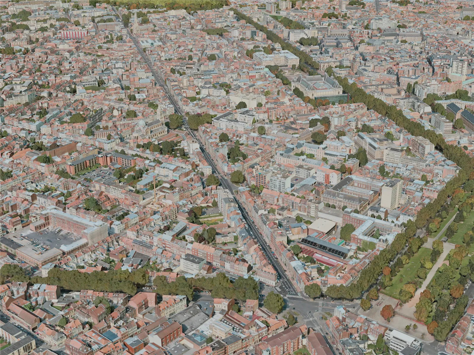 Lille City, France (2021) 3D Model main preview