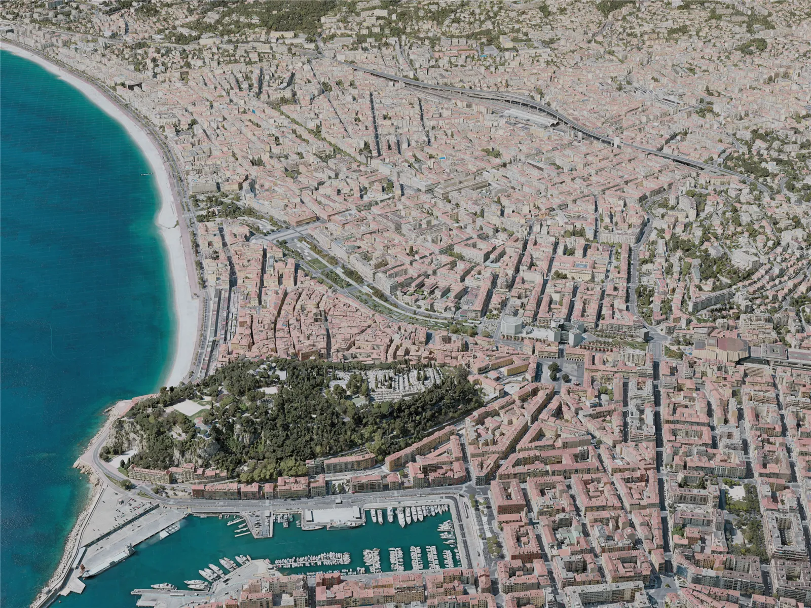 Nice City, France (2021) 3D Model main preview