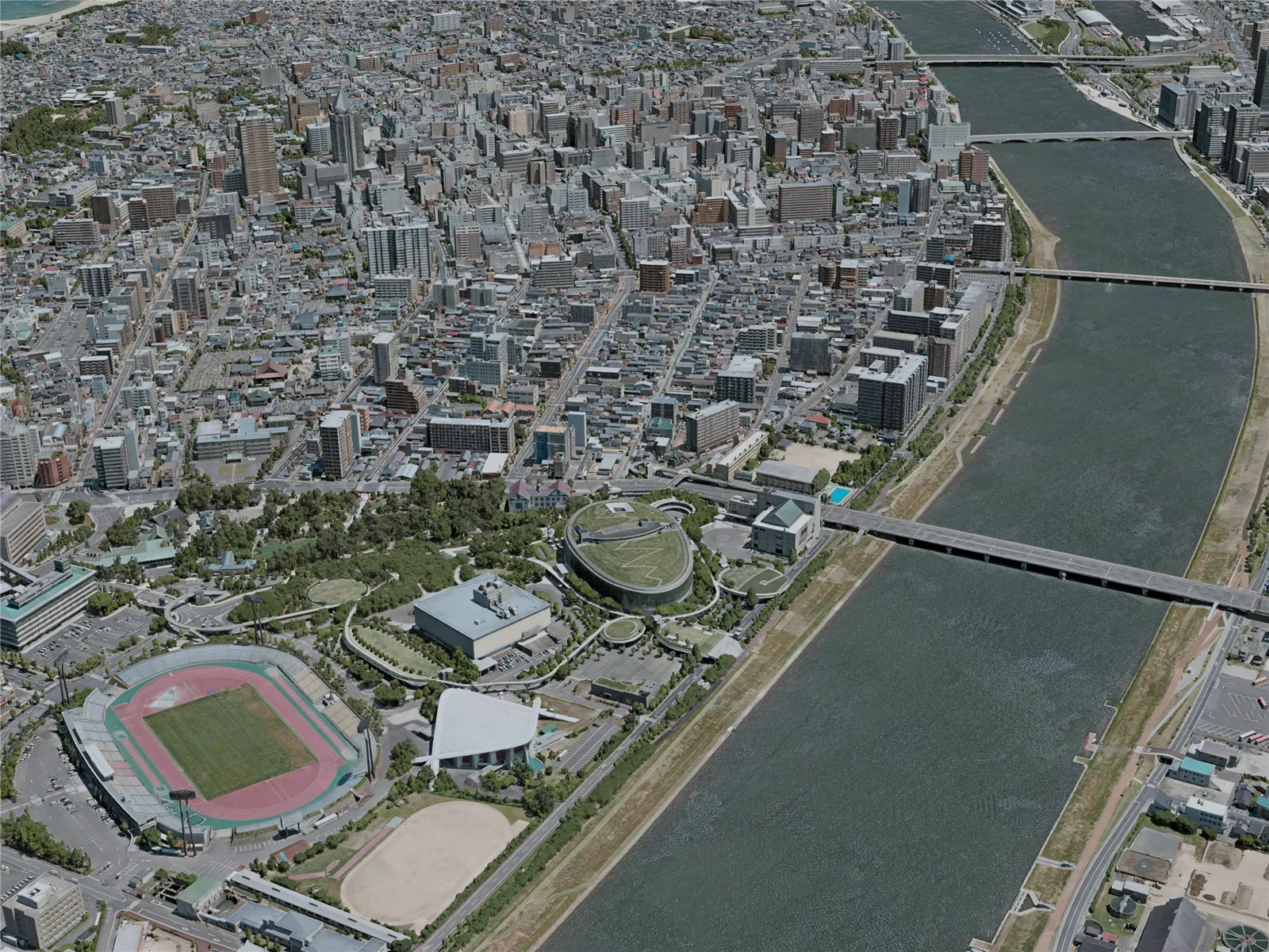 Niigata City, Japan (2021) 3D Model main preview