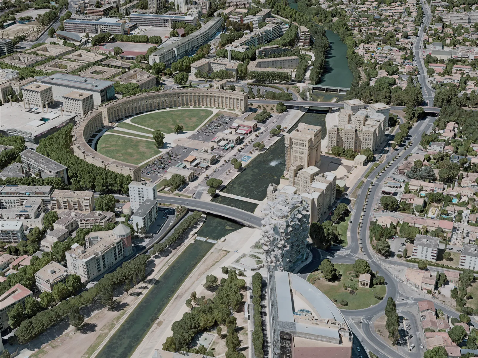 Montpellier City, France (2021) 3D Model main preview