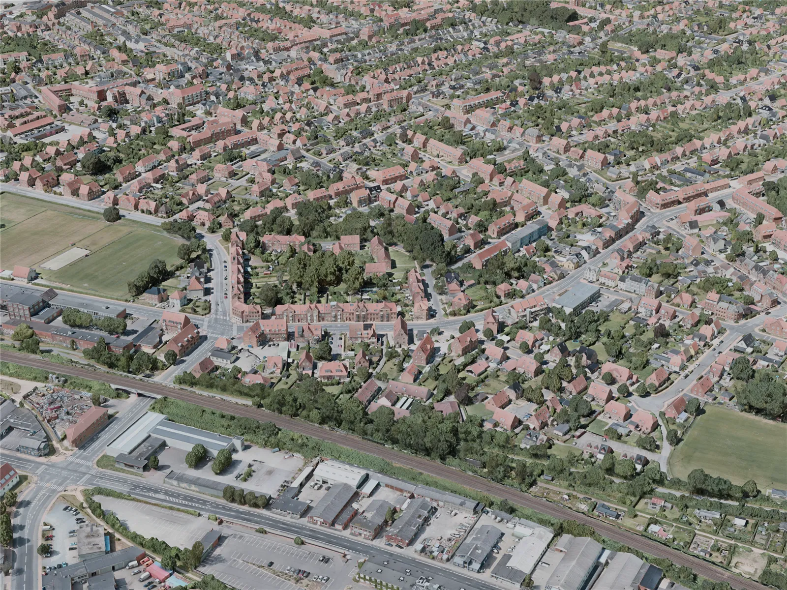 Odense City, Denmark (2021) 3D Model main preview