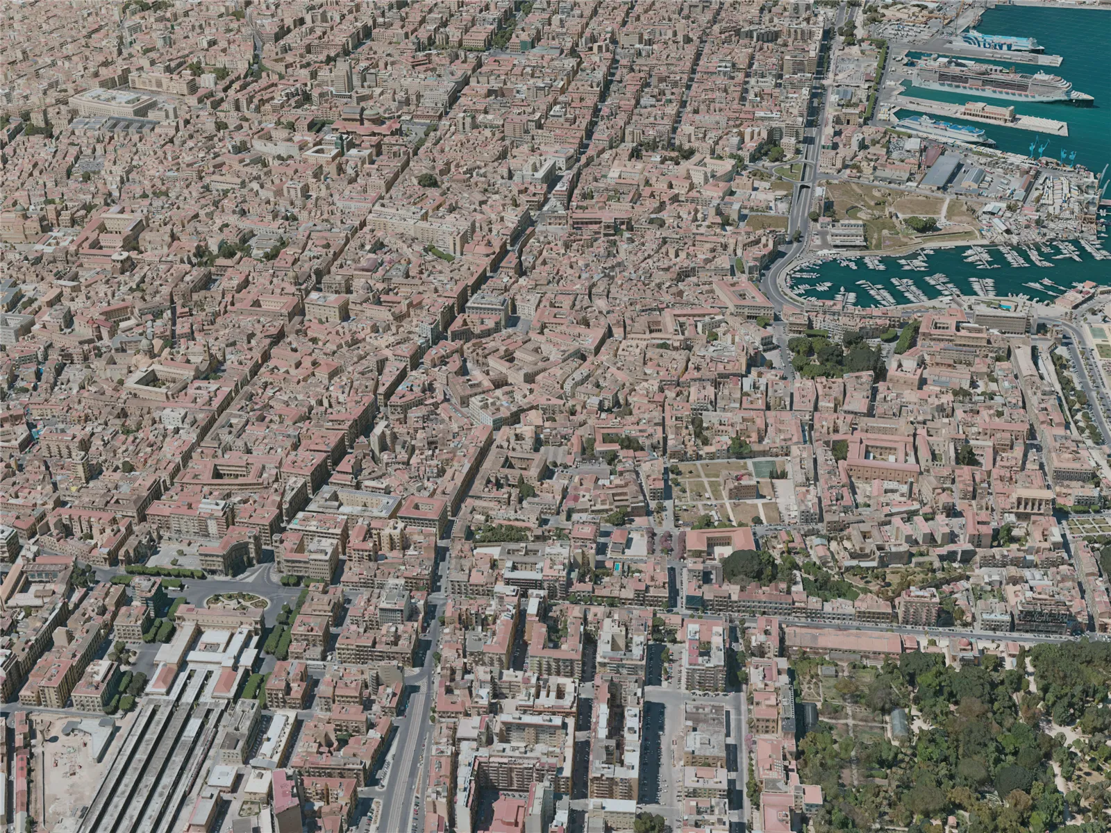 Palermo City, Italy (2021) 3D Model main preview