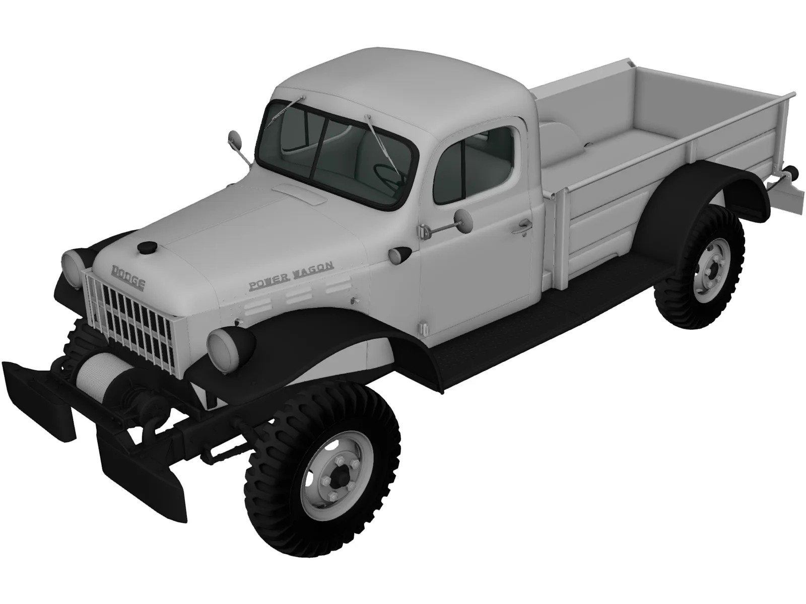 Dodge Power Wagon (1971) 3D Model main preview