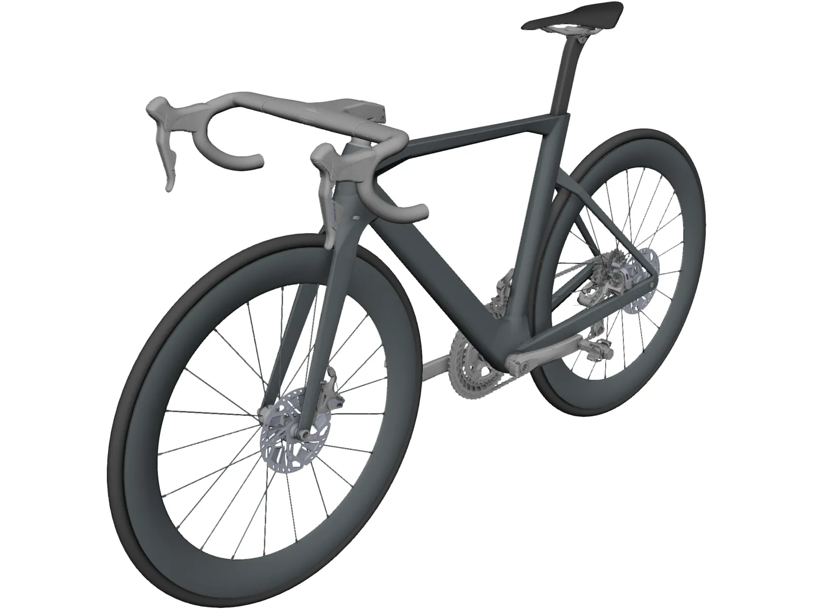 Road Bicycle 3D Model main preview