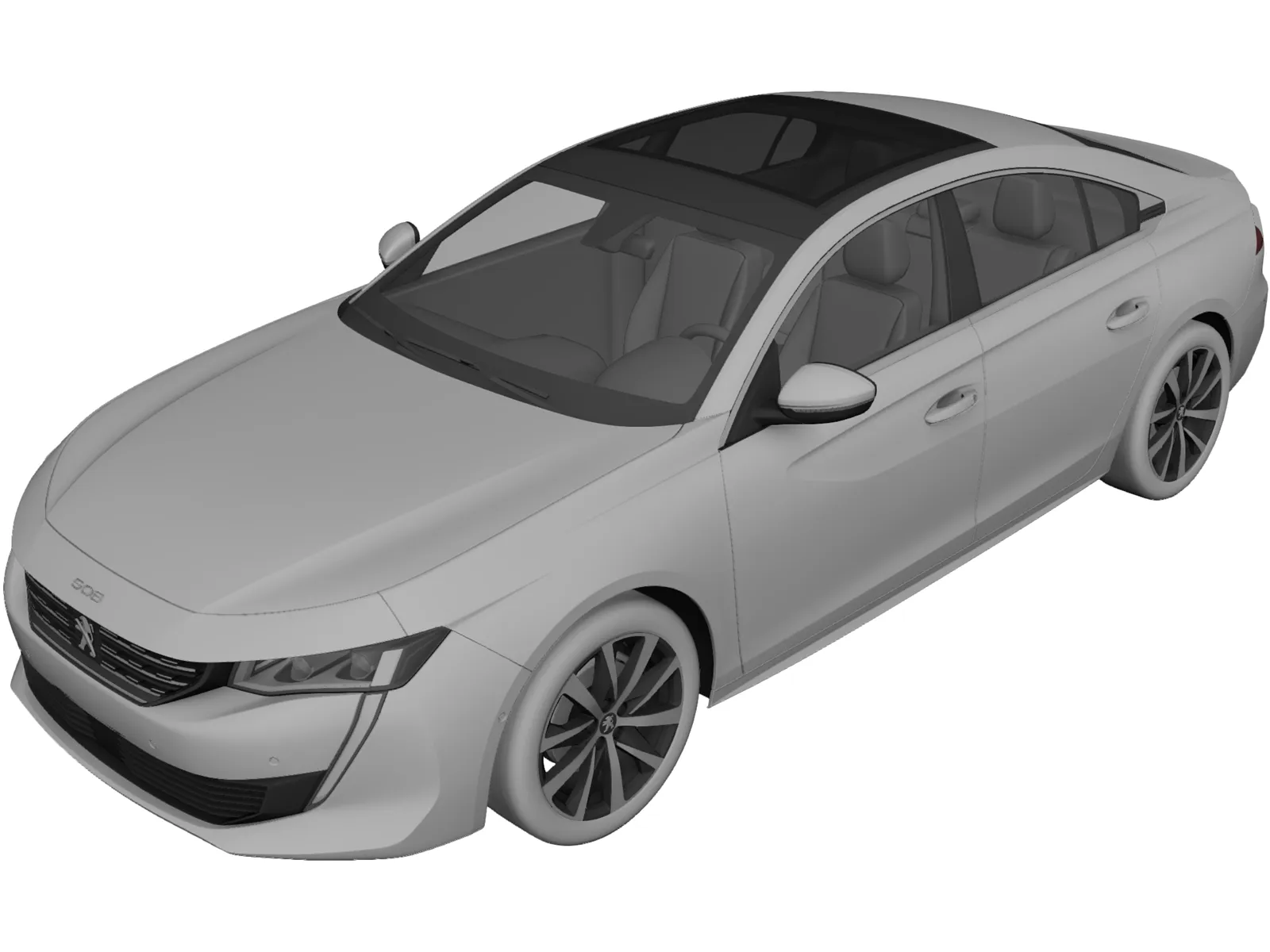 Peugeot 508 (2019) 3D Model main preview