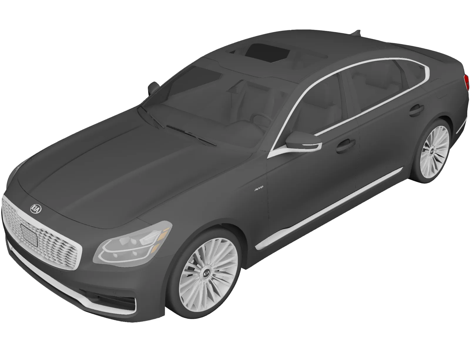 Kia K900 (2020) 3D Model main preview