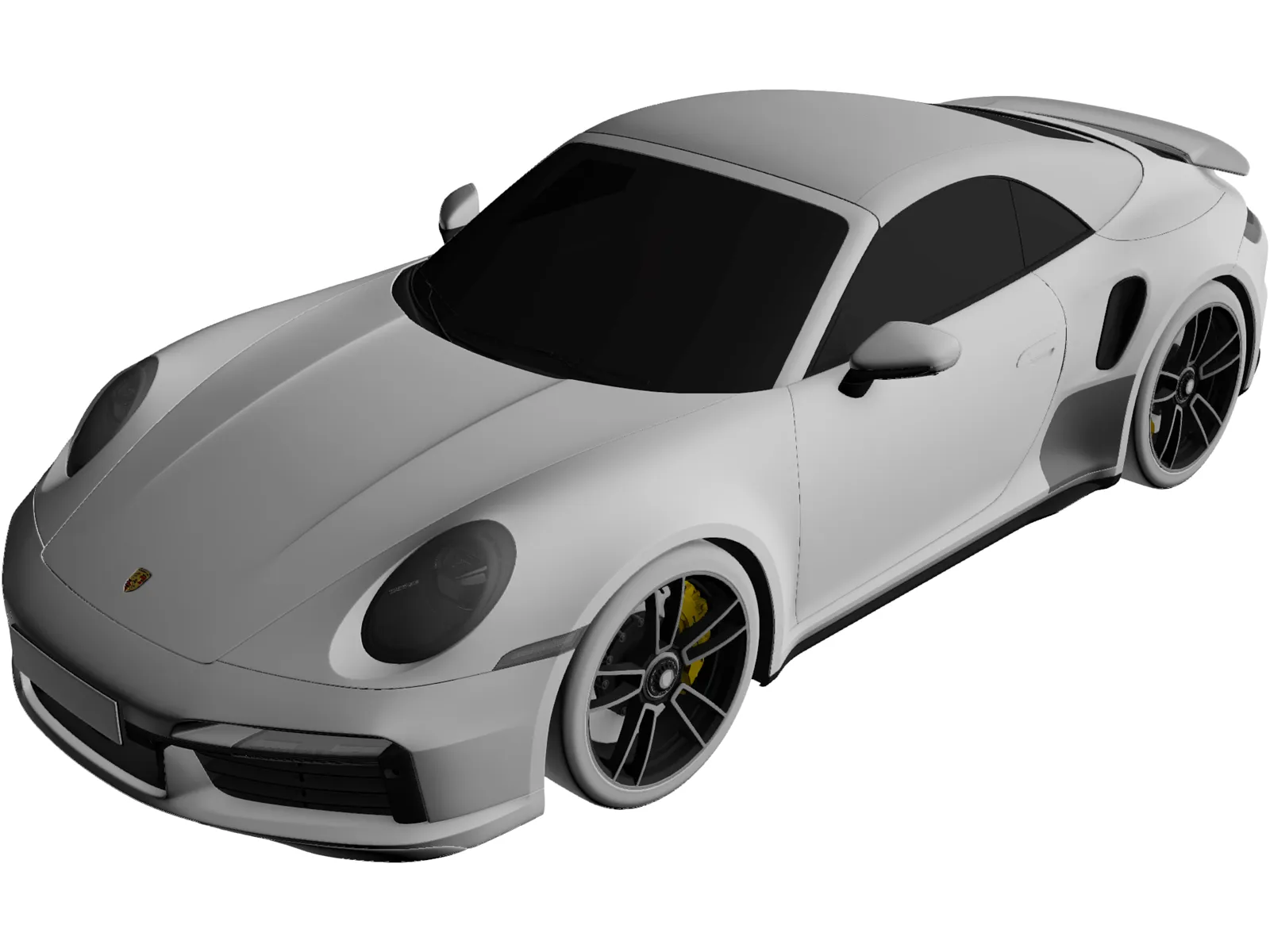 Porsche 911 Turbo S Cabrio (2021) 3D Model main preview