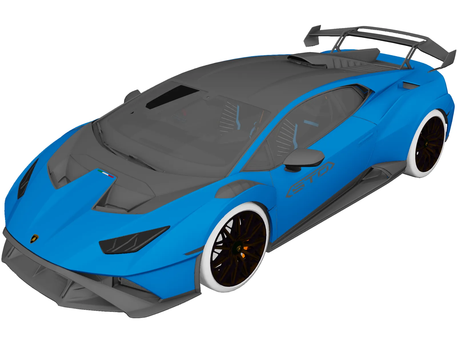Lamborghini Huracan STO (2021) 3D Model main preview