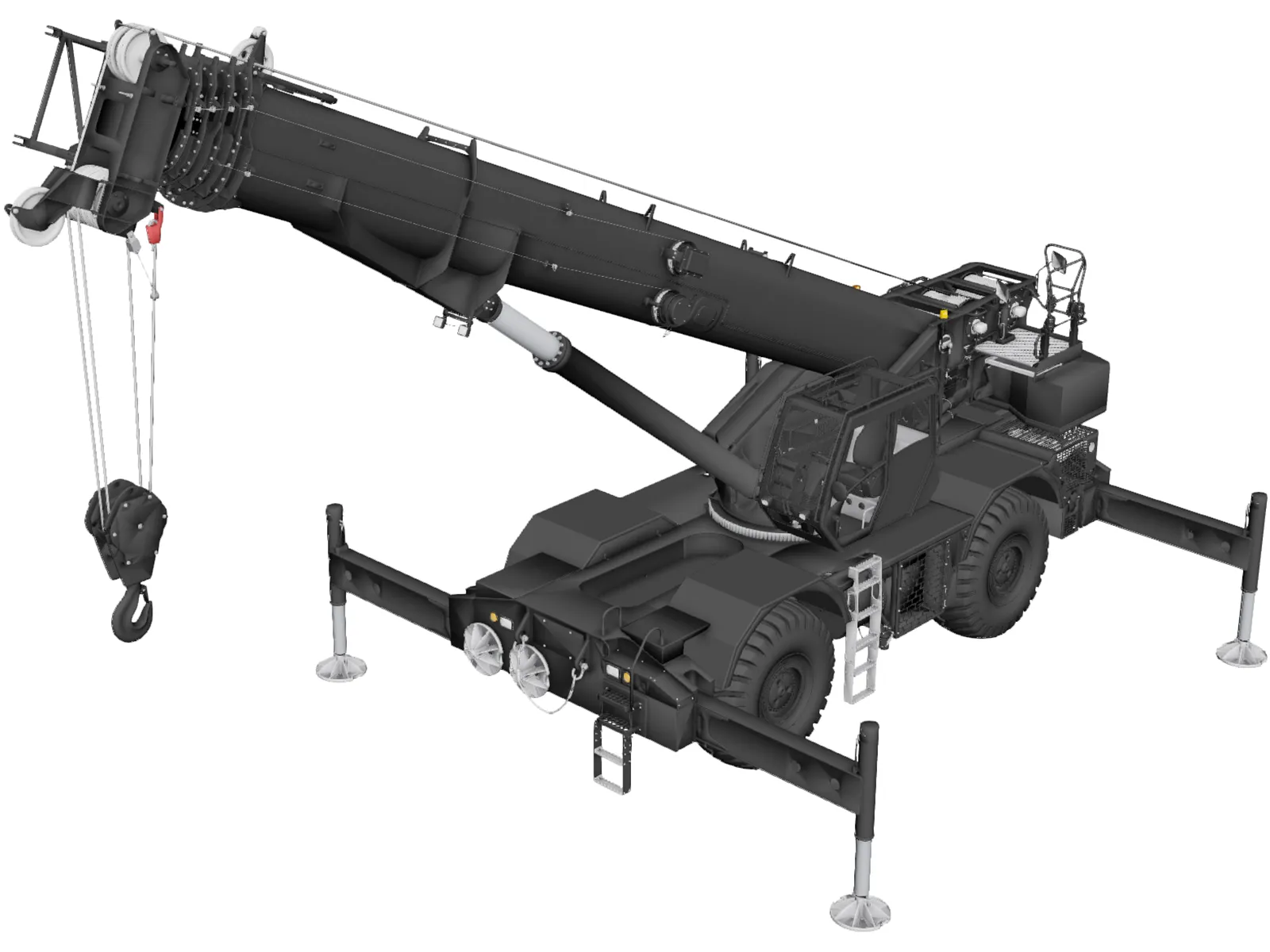 Manitiwoc GRT810 Crane 3D Model main preview