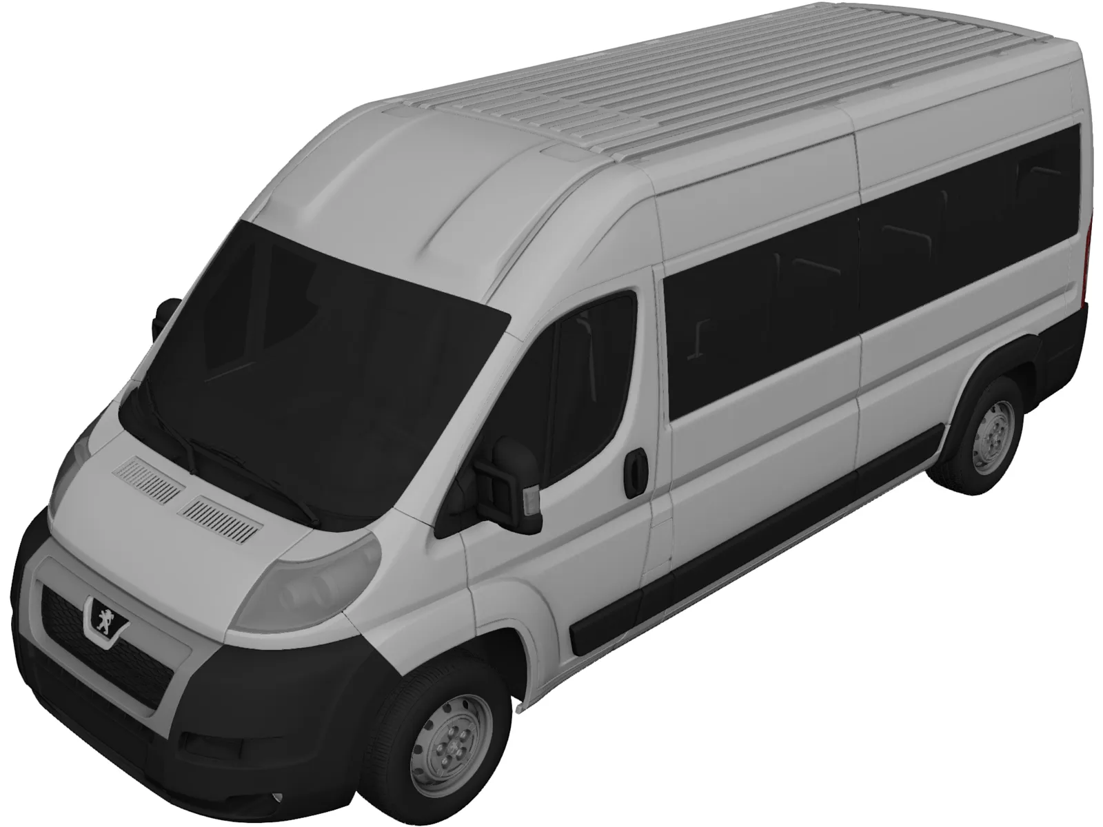 Peugeot Boxer Passenger Van (2006) 3D Model main preview