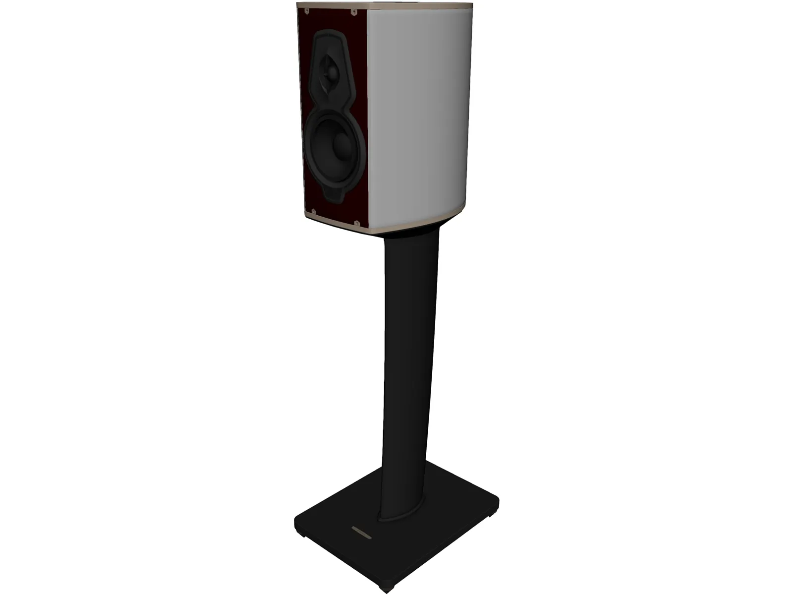 Studio Monitor Speaker with Stand 3D Model main preview