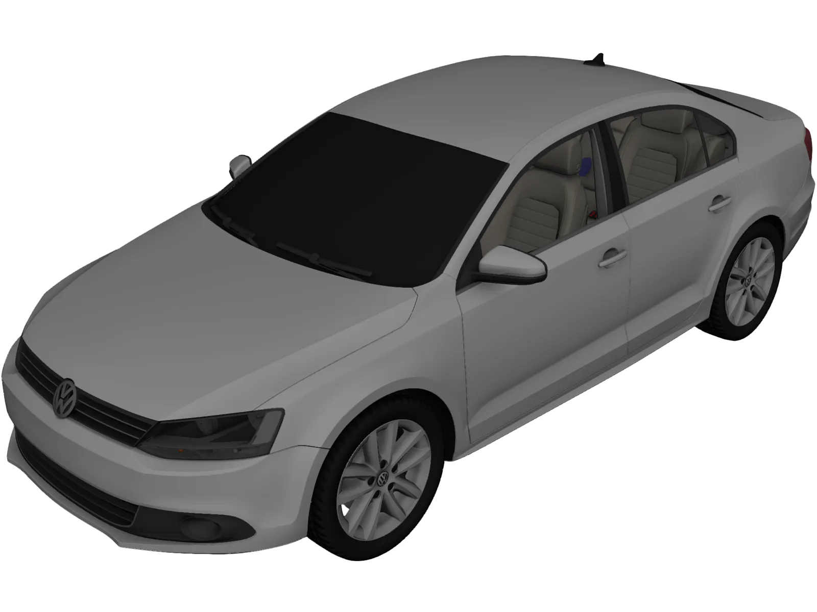 Volkswagen Jetta (2012) 3D Model main preview