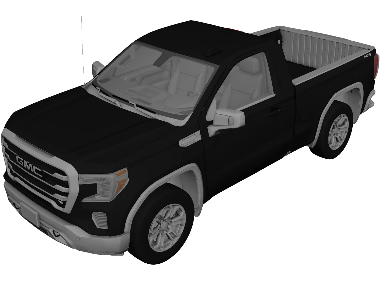 GMC Sierra Reg SLE 1500 (2020) 3D Model main preview