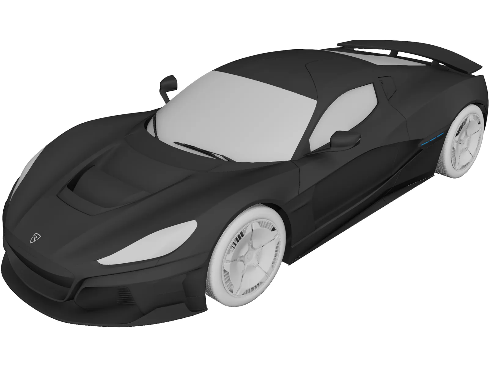 Rimac Nevera (2021) 3D Model main preview