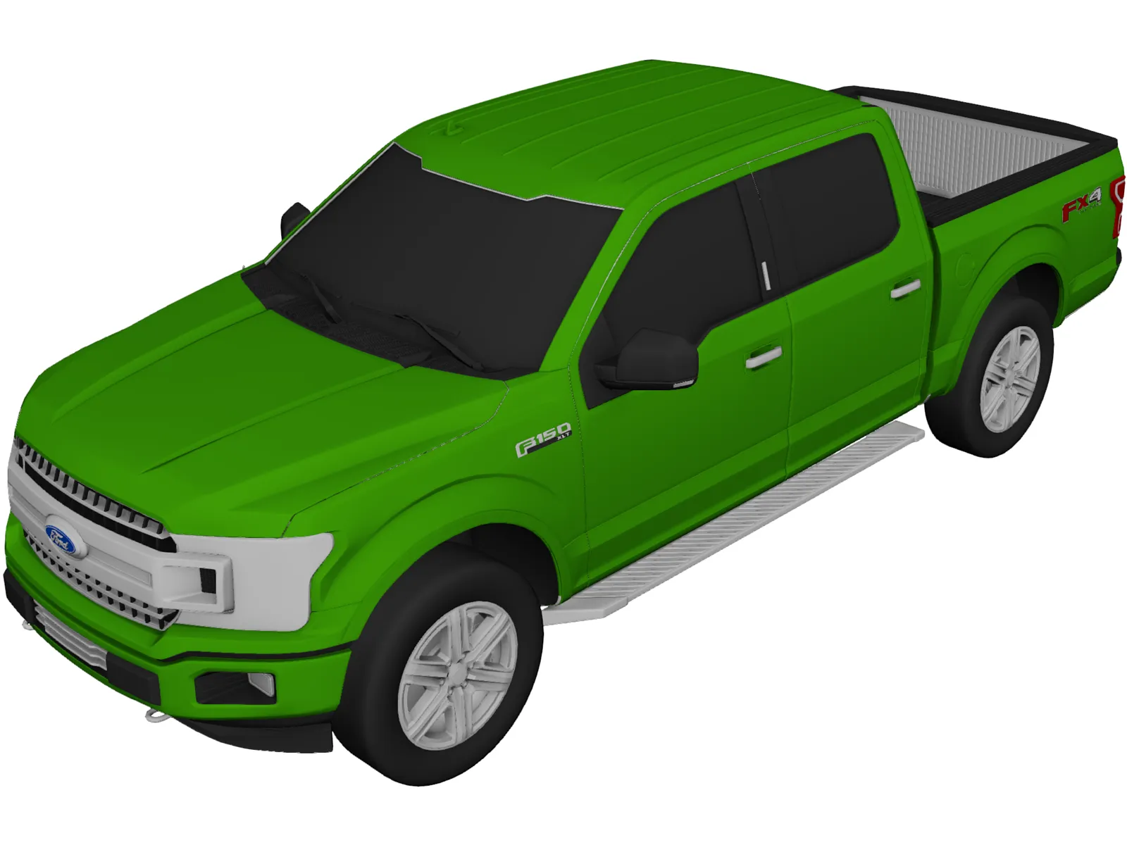 Ford F-150 SuperCrew XLT (2020) 3D Model main preview