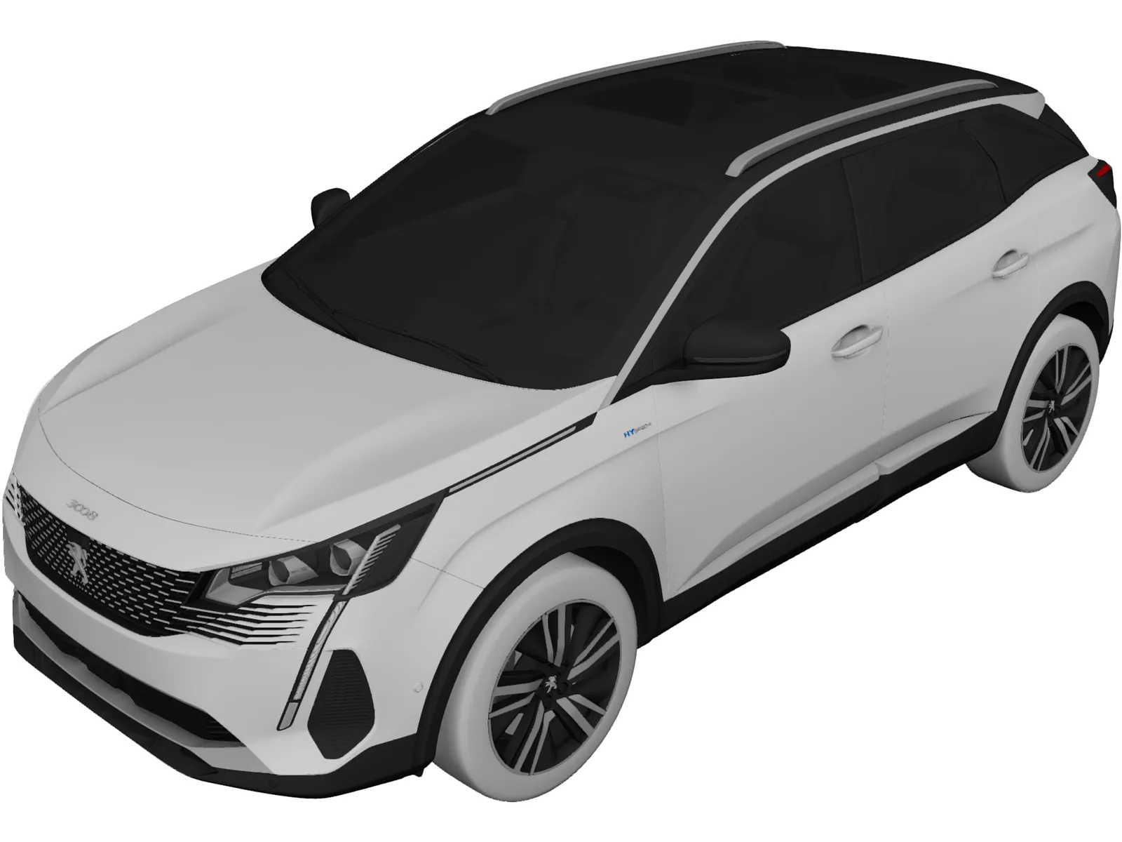 Peugeot 3008 (2021) 3D Model main preview
