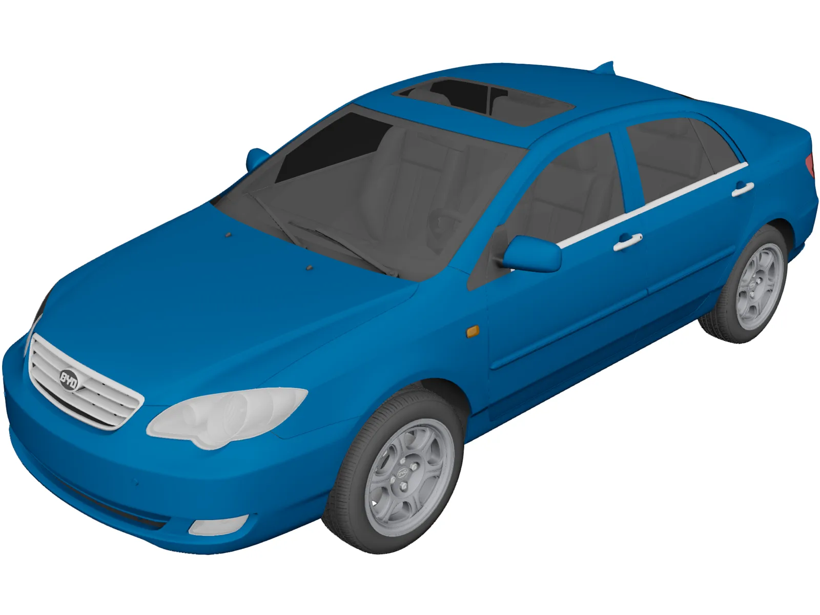 BYD F3 (2013) 3D Model main preview