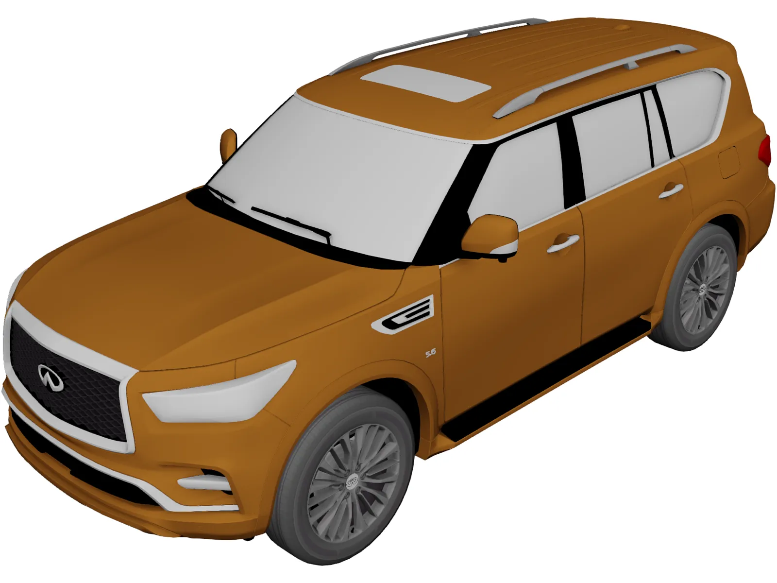 Infiniti QX80 (2021) 3D Model main preview