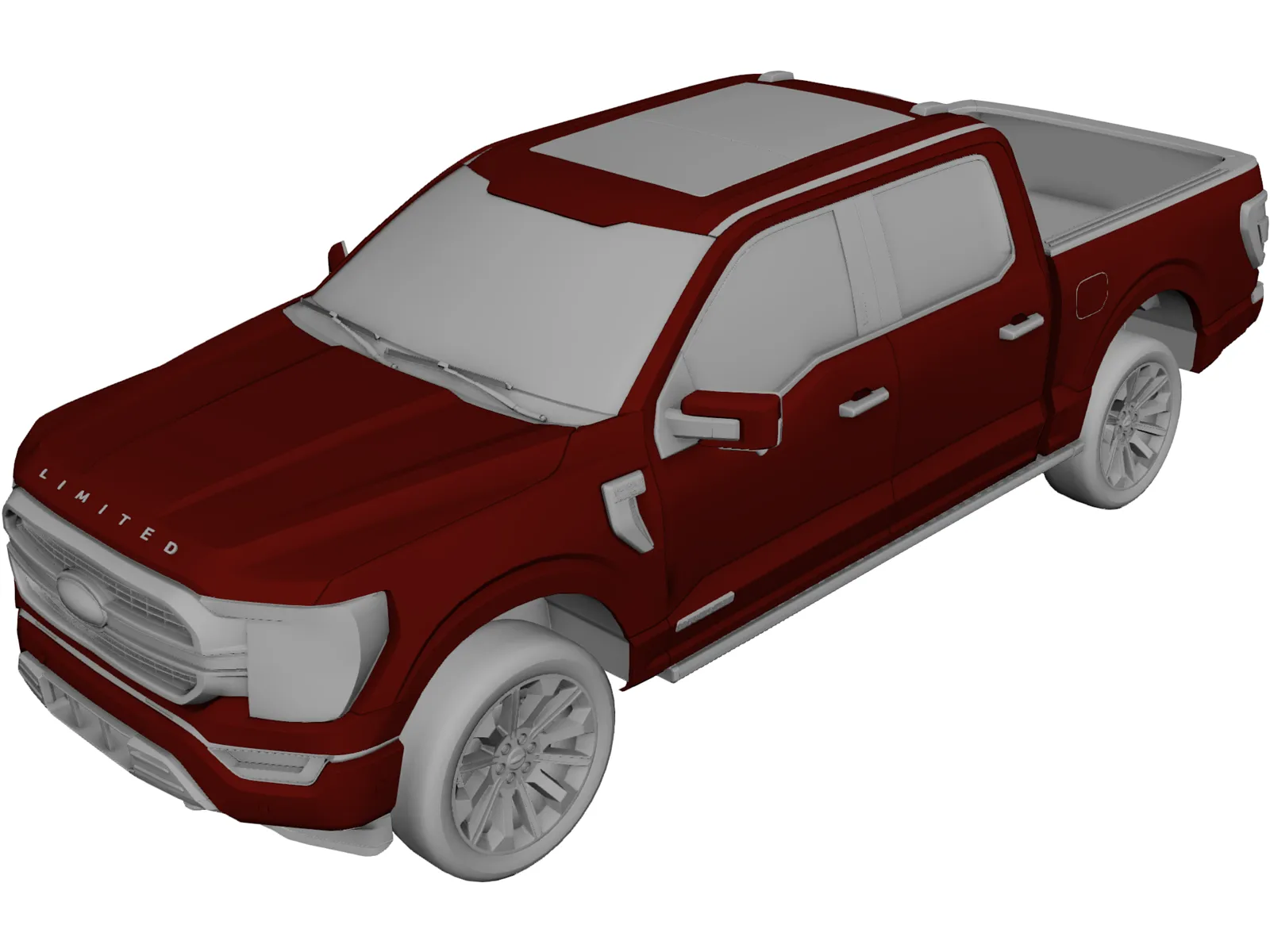 Ford F-150 Limited (2021) 3D Model main preview
