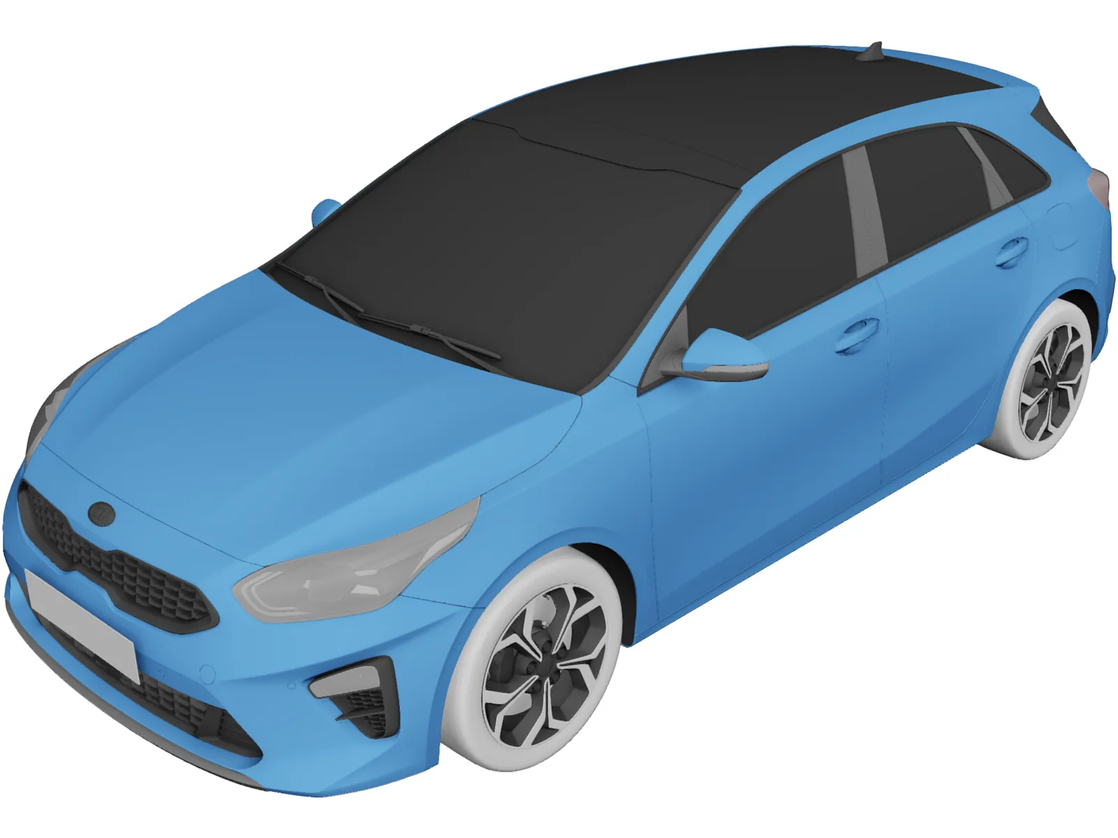 Kia Ceed Hatchback (2019) 3D Model main preview