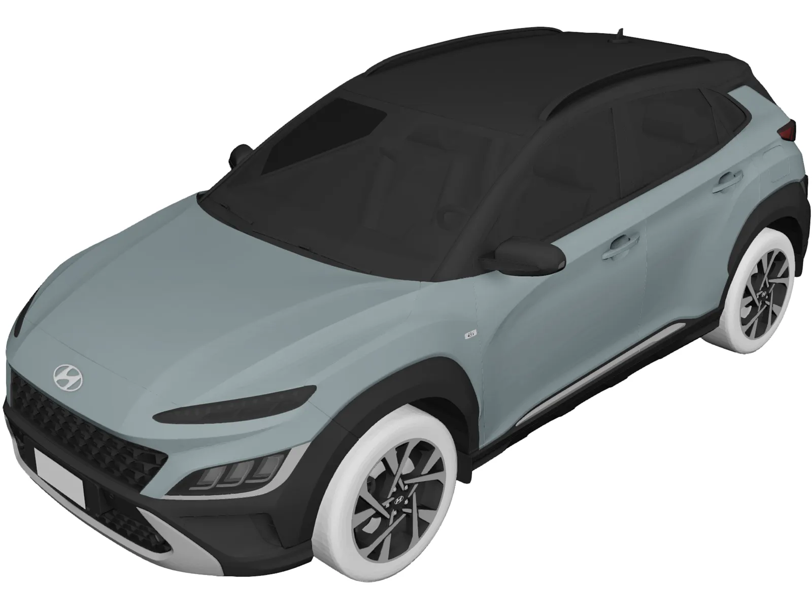 Hyundai Kona (2022) 3D Model main preview