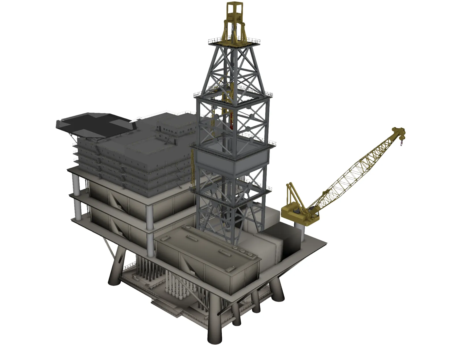 Tender Rig 3D Model main preview