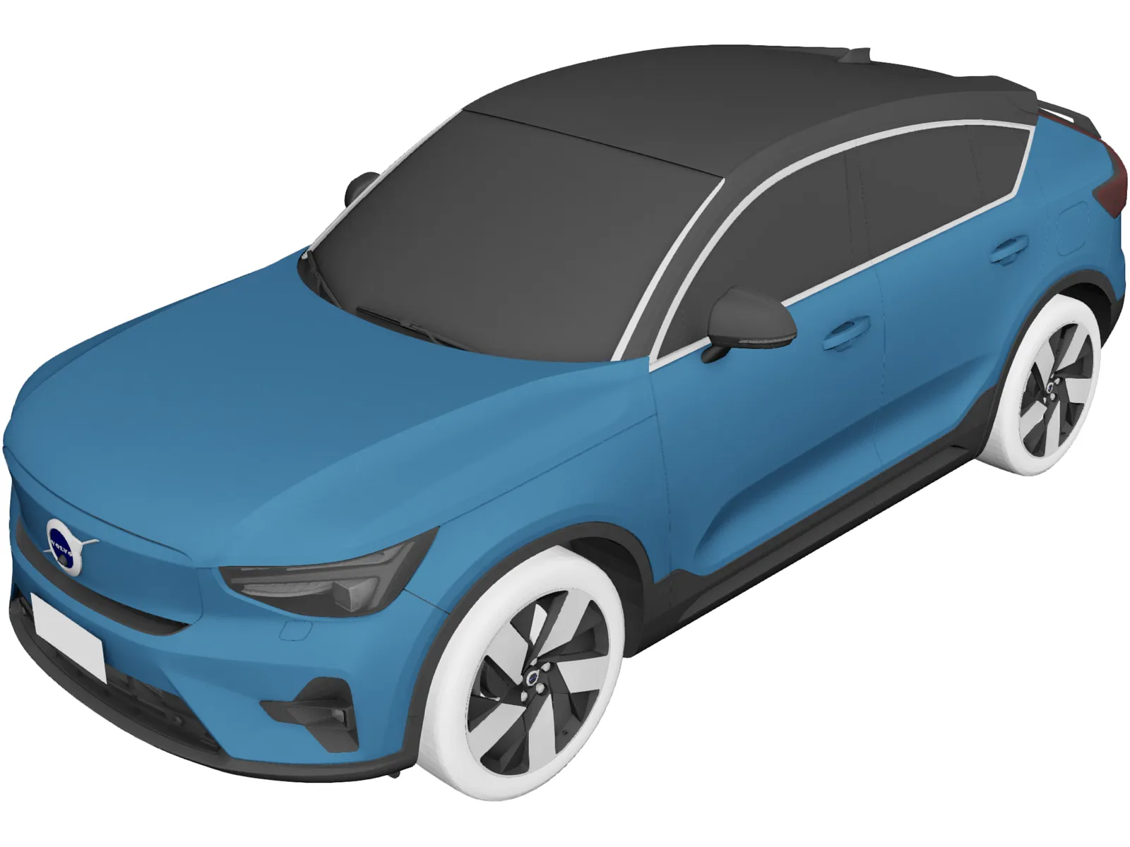 Volvo C40 (2022) 3D Model main preview