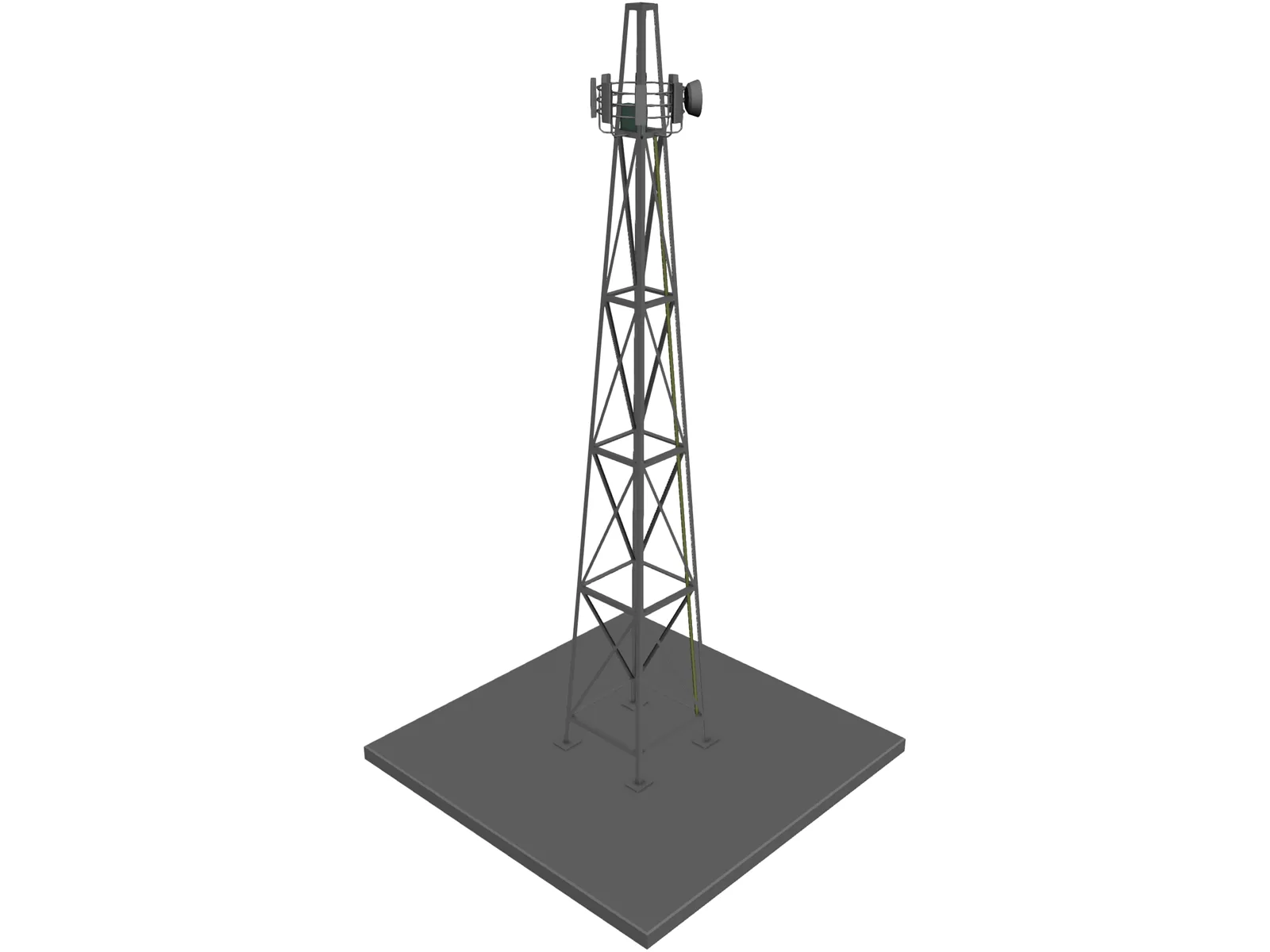 Cellular Tower 3D Model main preview