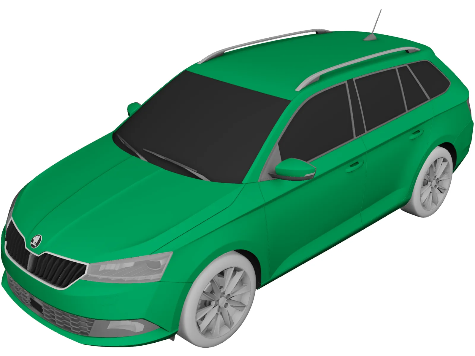 Skoda Fabia Combi (2019) 3D Model main preview