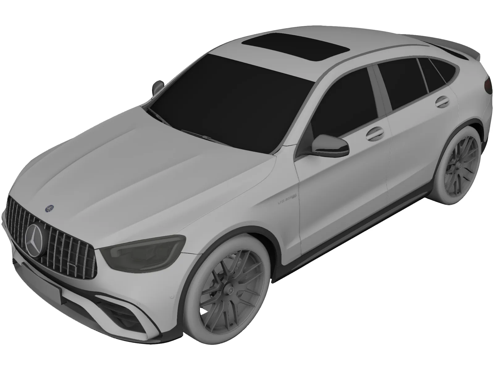 Mercedes-Benz GLC63S AMG Coupe (2020) 3D Model main preview