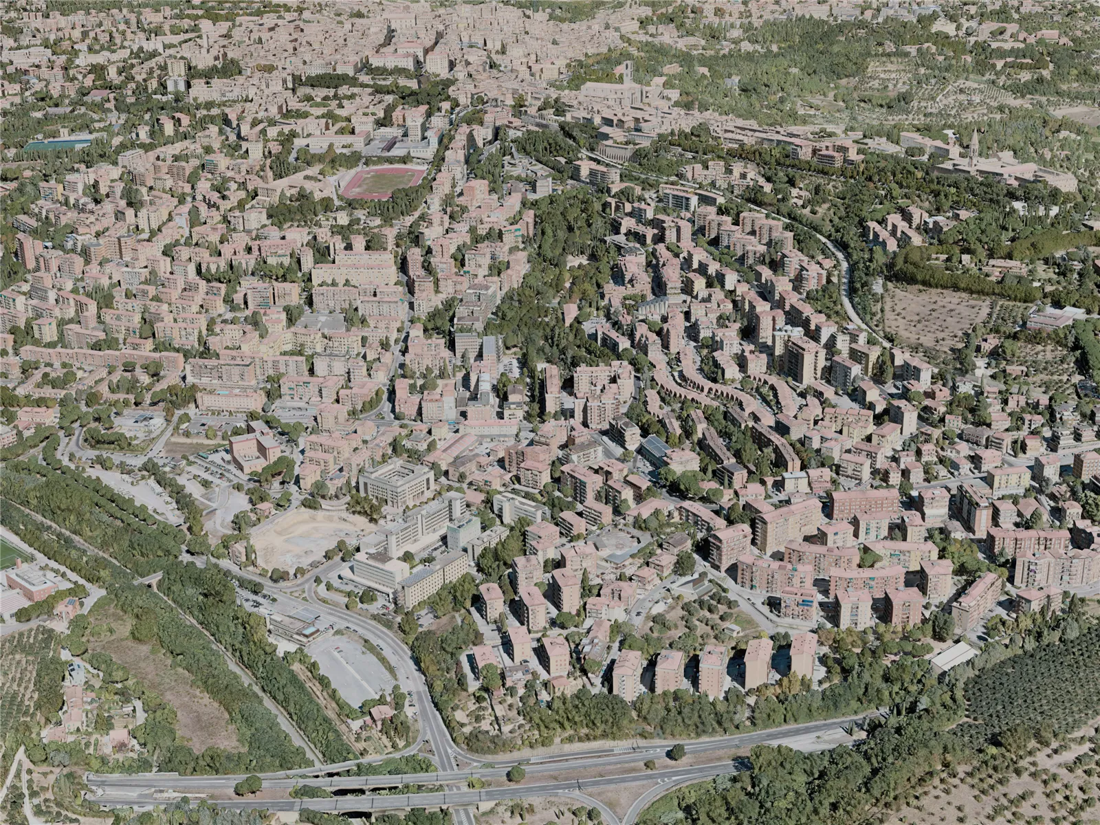 Perugia City, Italy (2021) 3D Model main preview