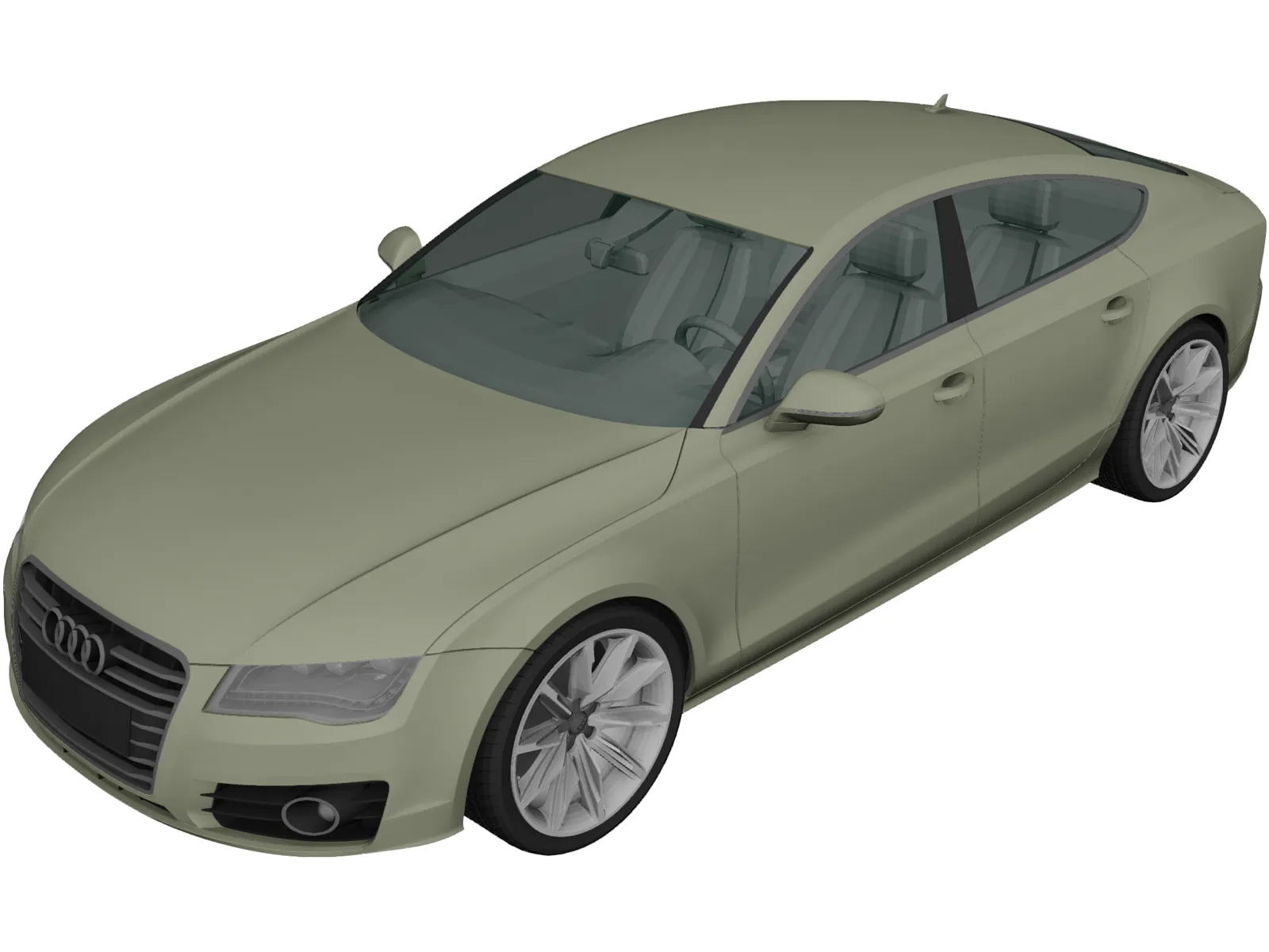 Audi A7 Sportback (2011) 3D Model main preview