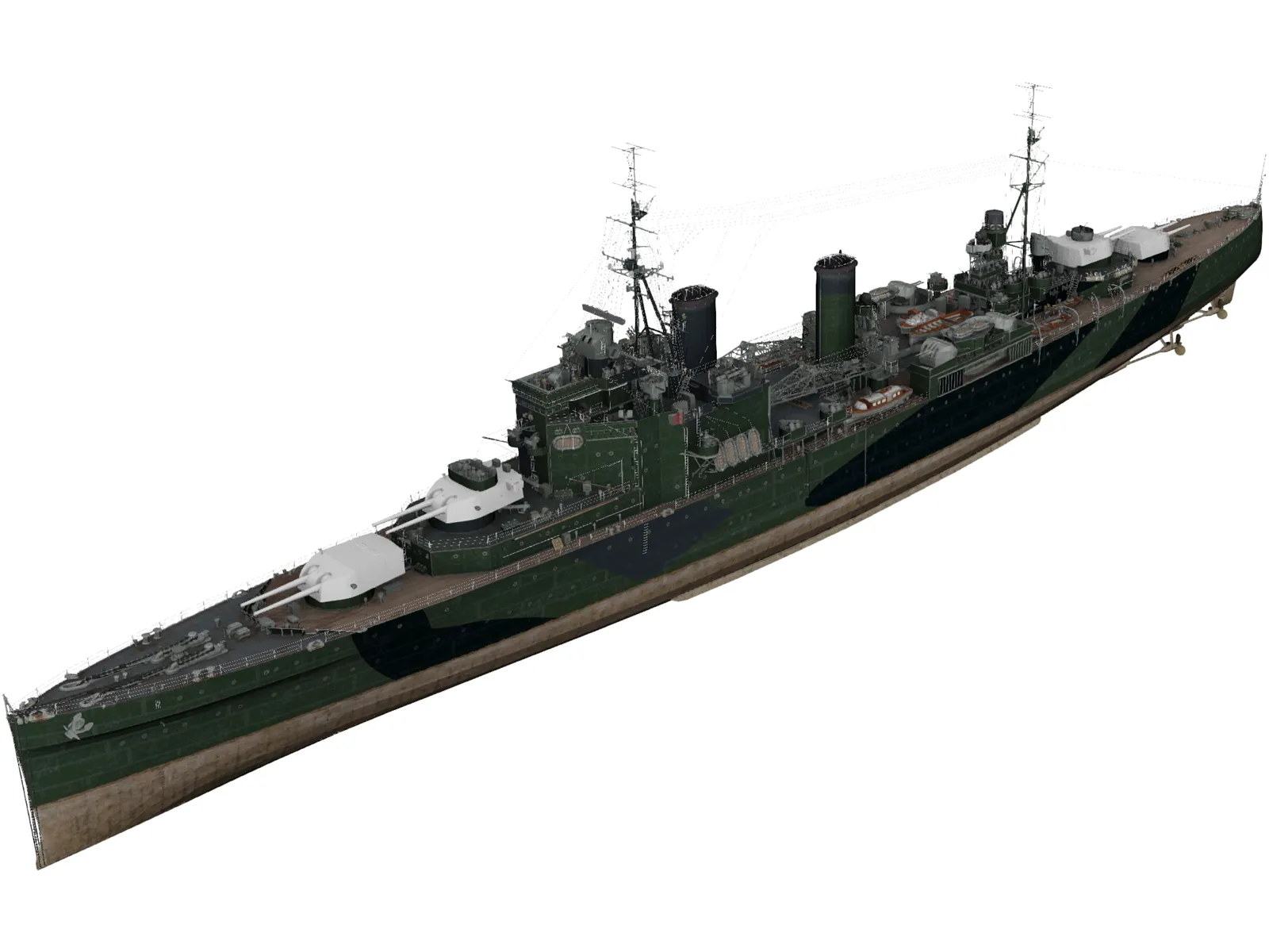 HMS London 3D Model main preview