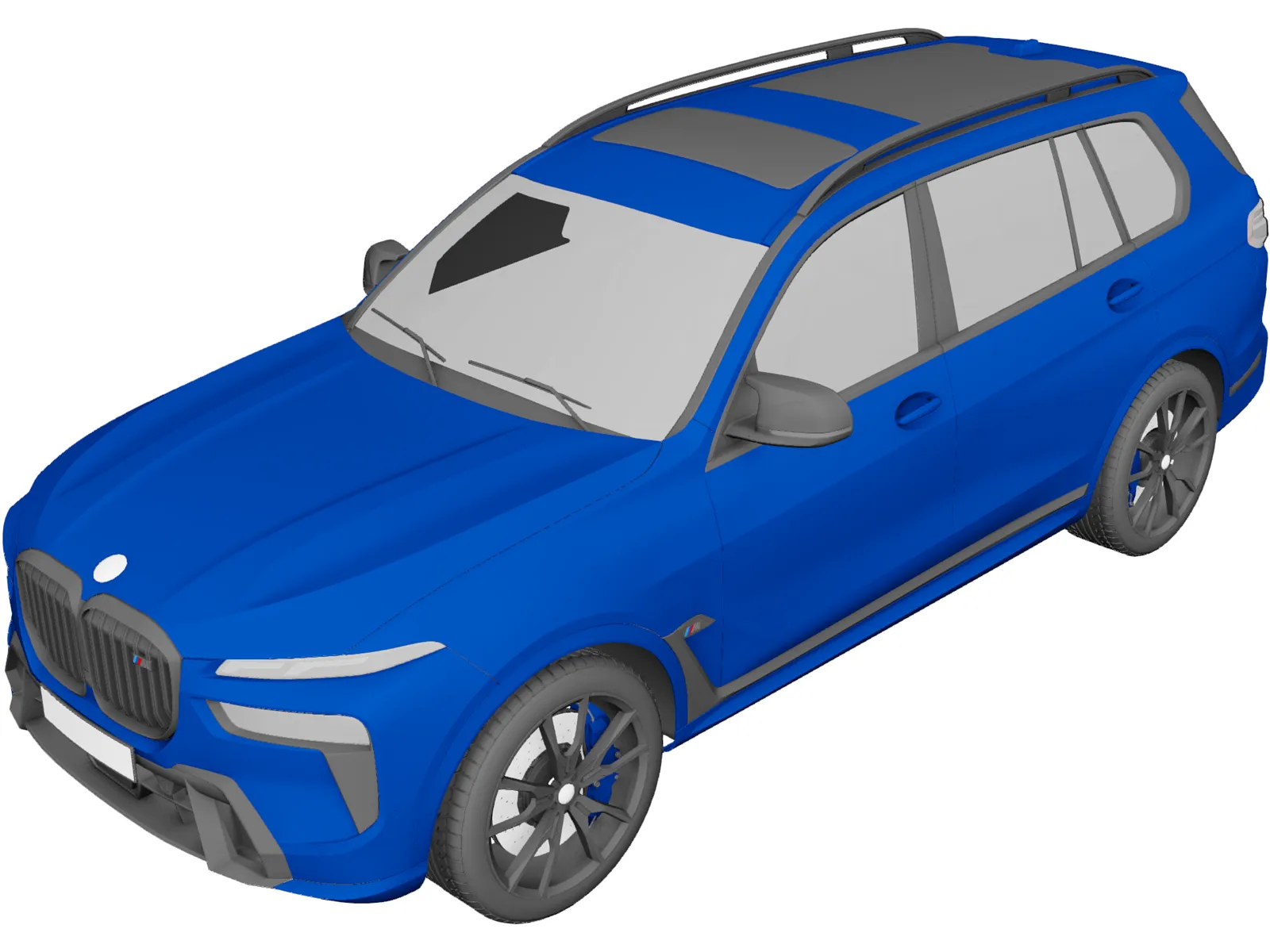 BMW X7 M60i (2023) 3D Model main preview