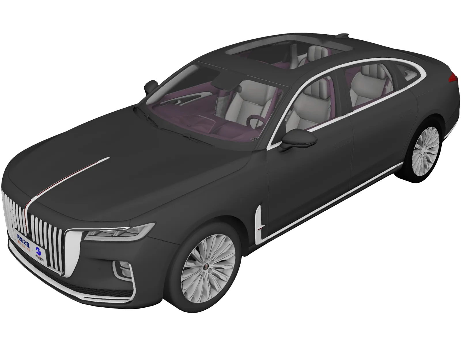 Hongqi H9 (2020) 3D Model main preview