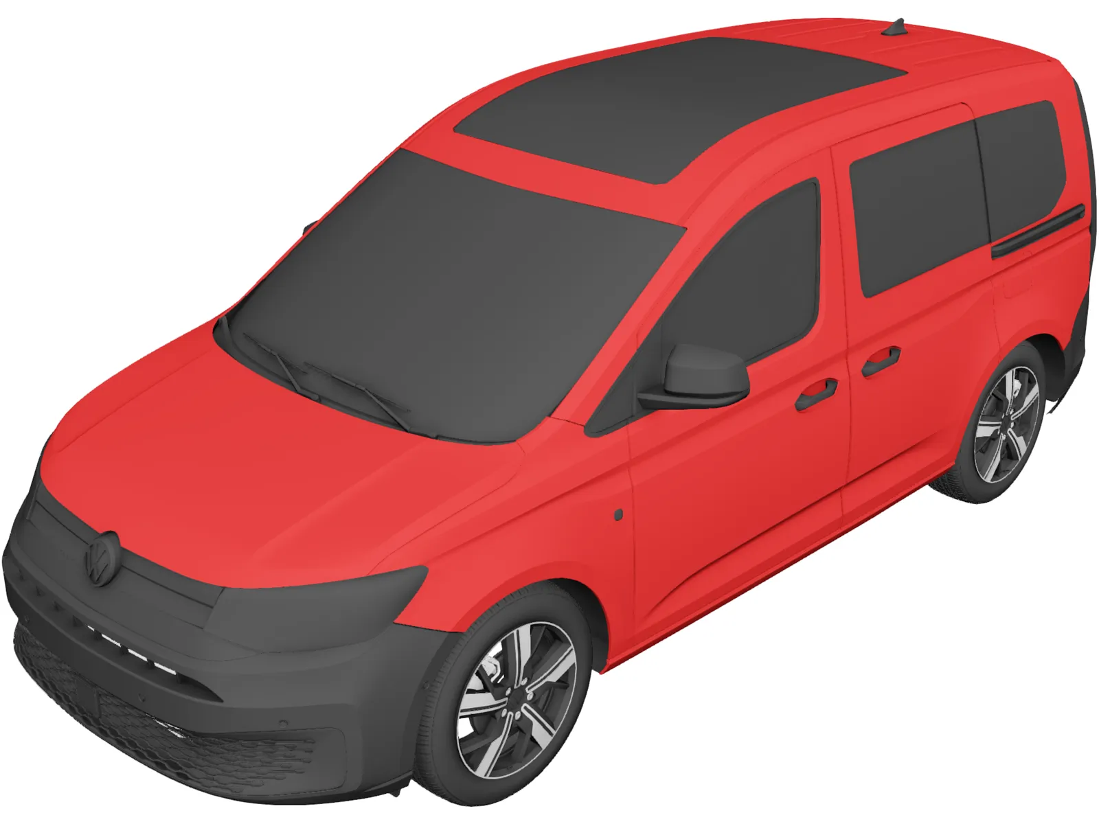 Volkswagen Caddy Combi (2021) 3D Model main preview