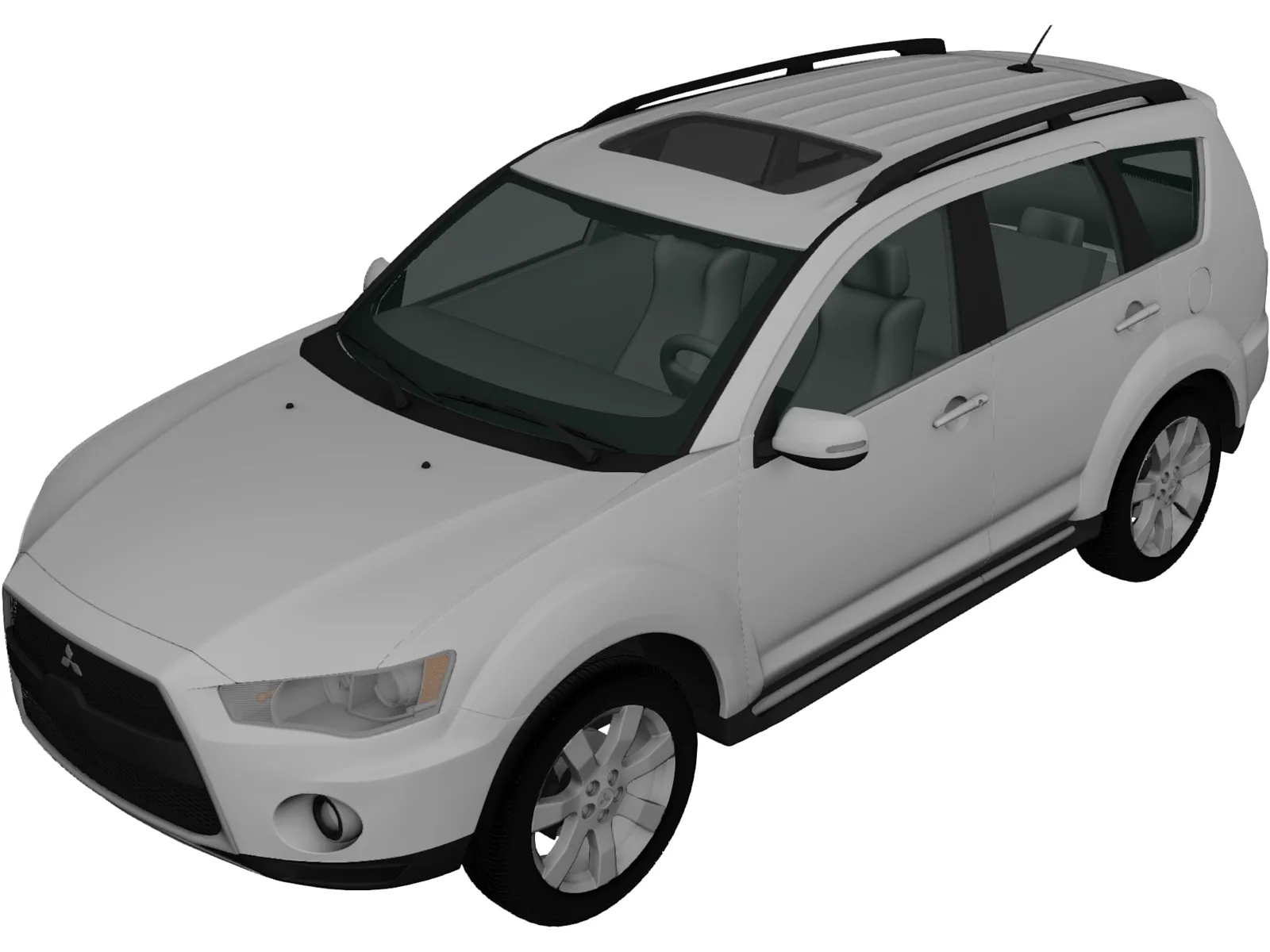 Mitsubishi Outlander GT (2010) 3D Model main preview