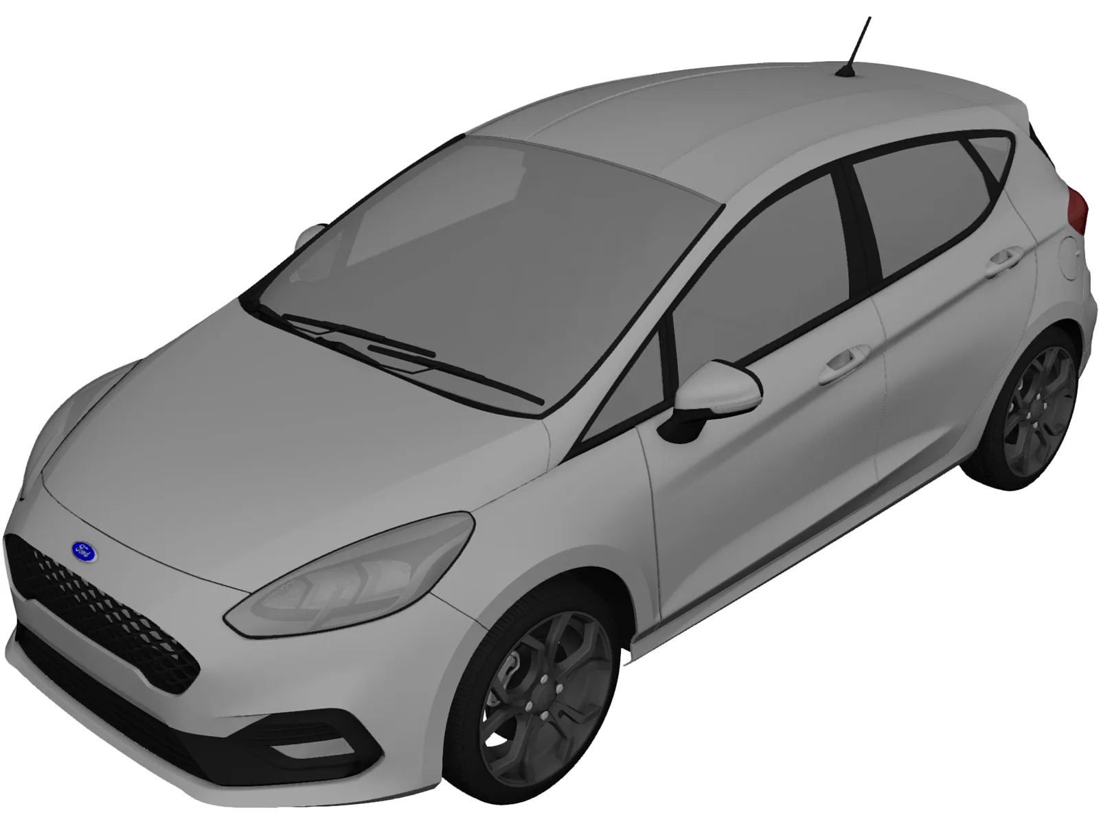 Ford Fiesta Sport (2021) 3D Model main preview