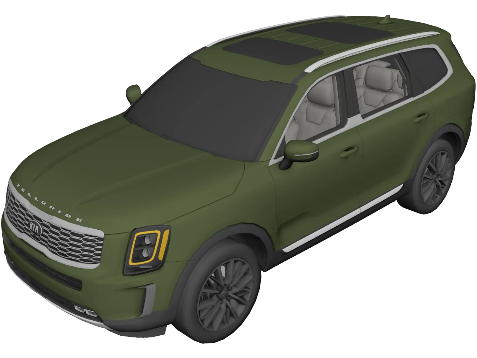 Kia Telluride (2020) 3D Model main preview