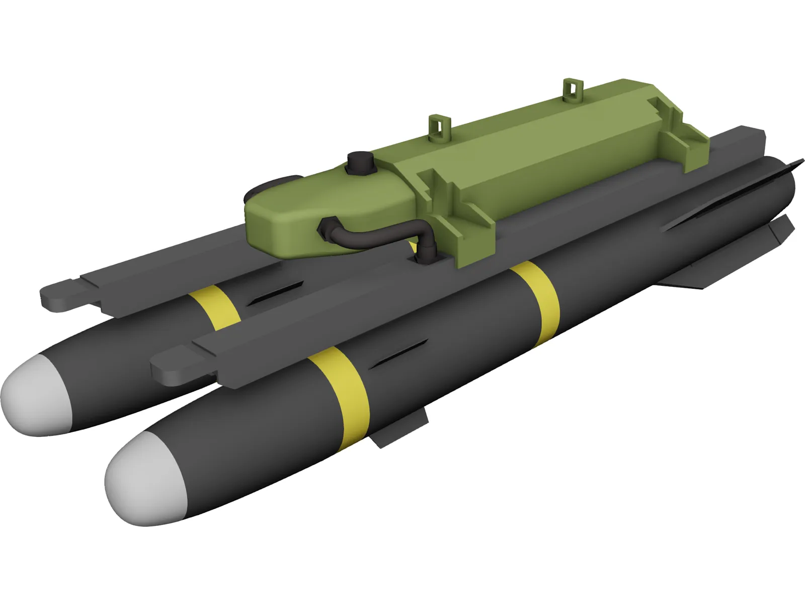 Hellfire Missile with Launcher 3D Model main preview
