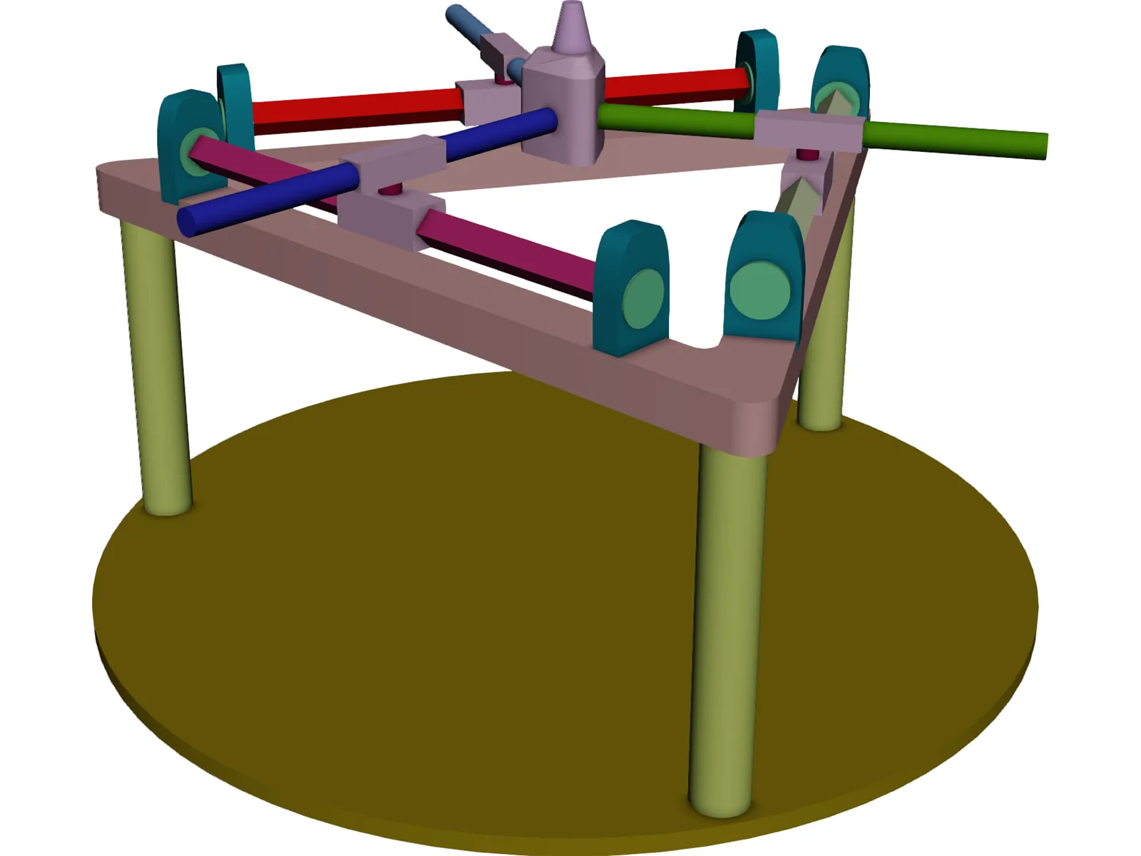 Robot Parallel Manipulatar 3D Model main preview