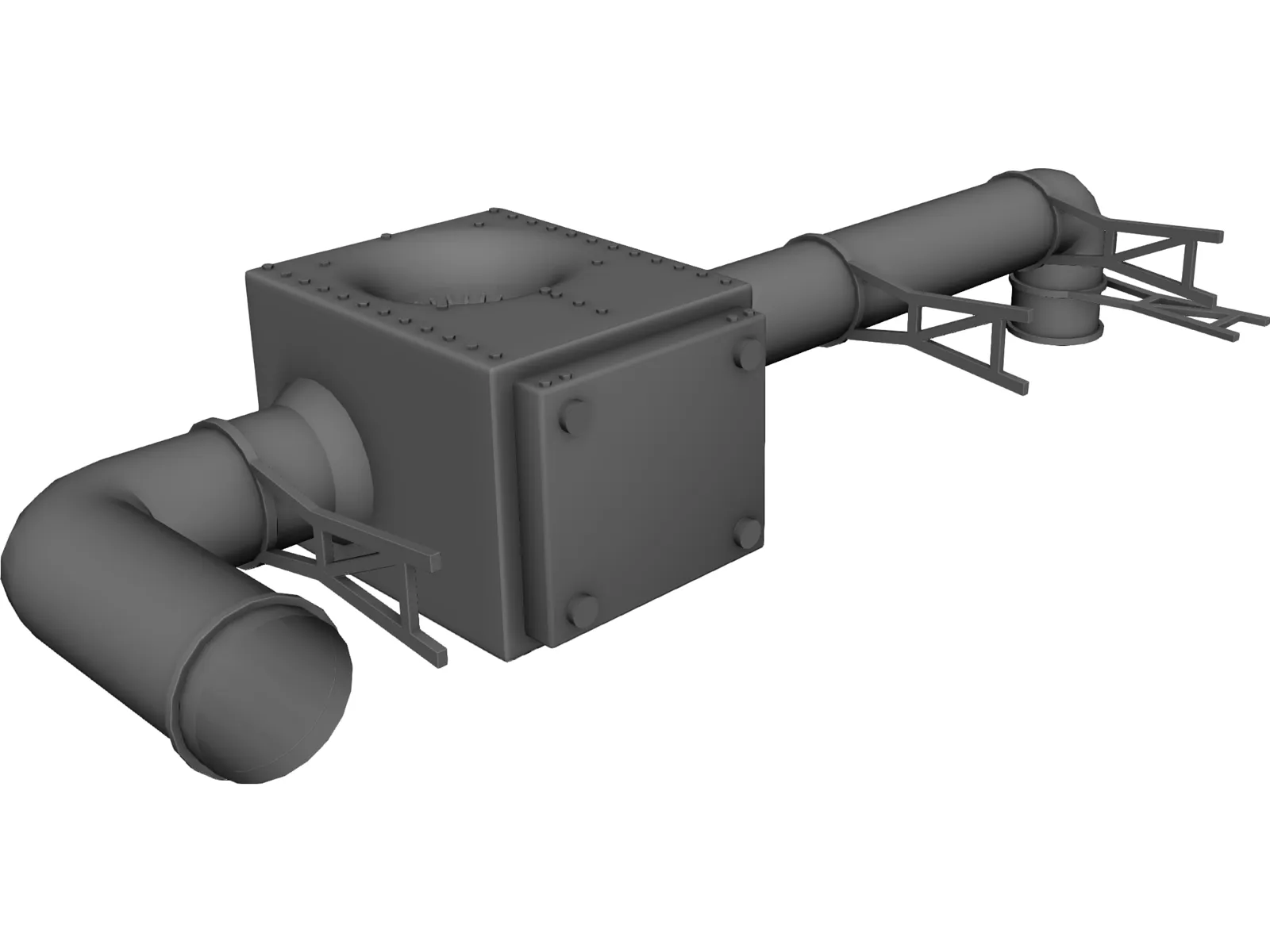 Roof Air Conditioning Unit 3D Model main preview