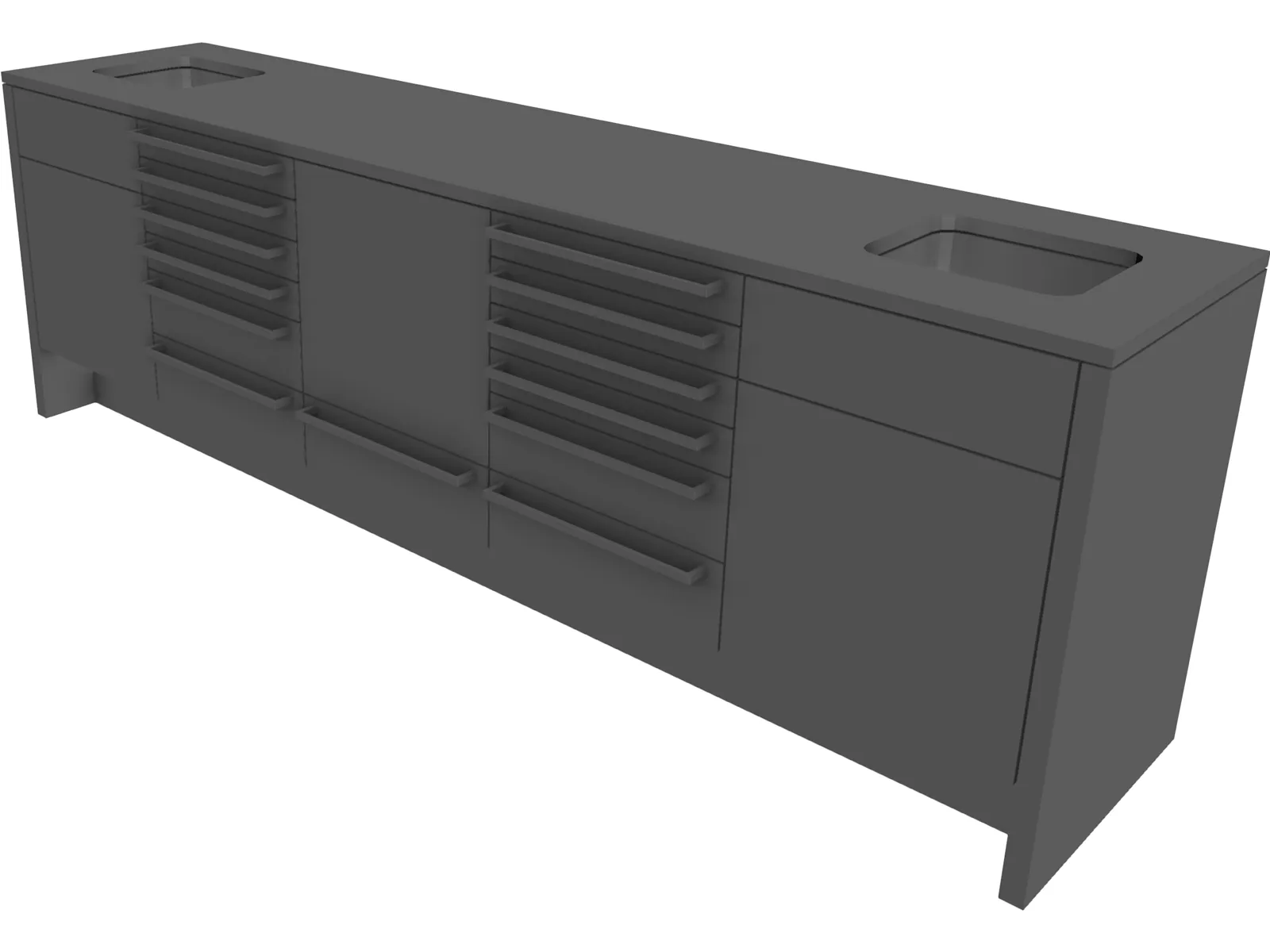 Dental Counter 3D Model main preview