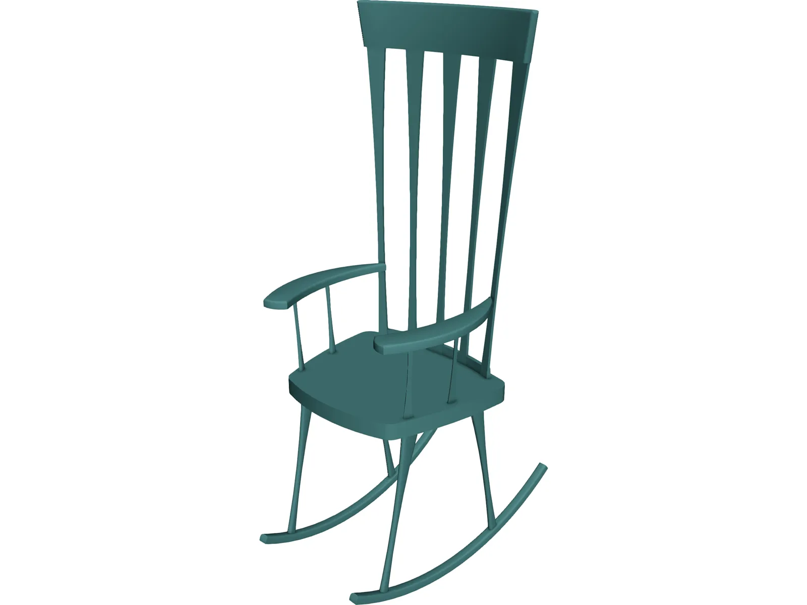 Rocking Chair 3D Model main preview