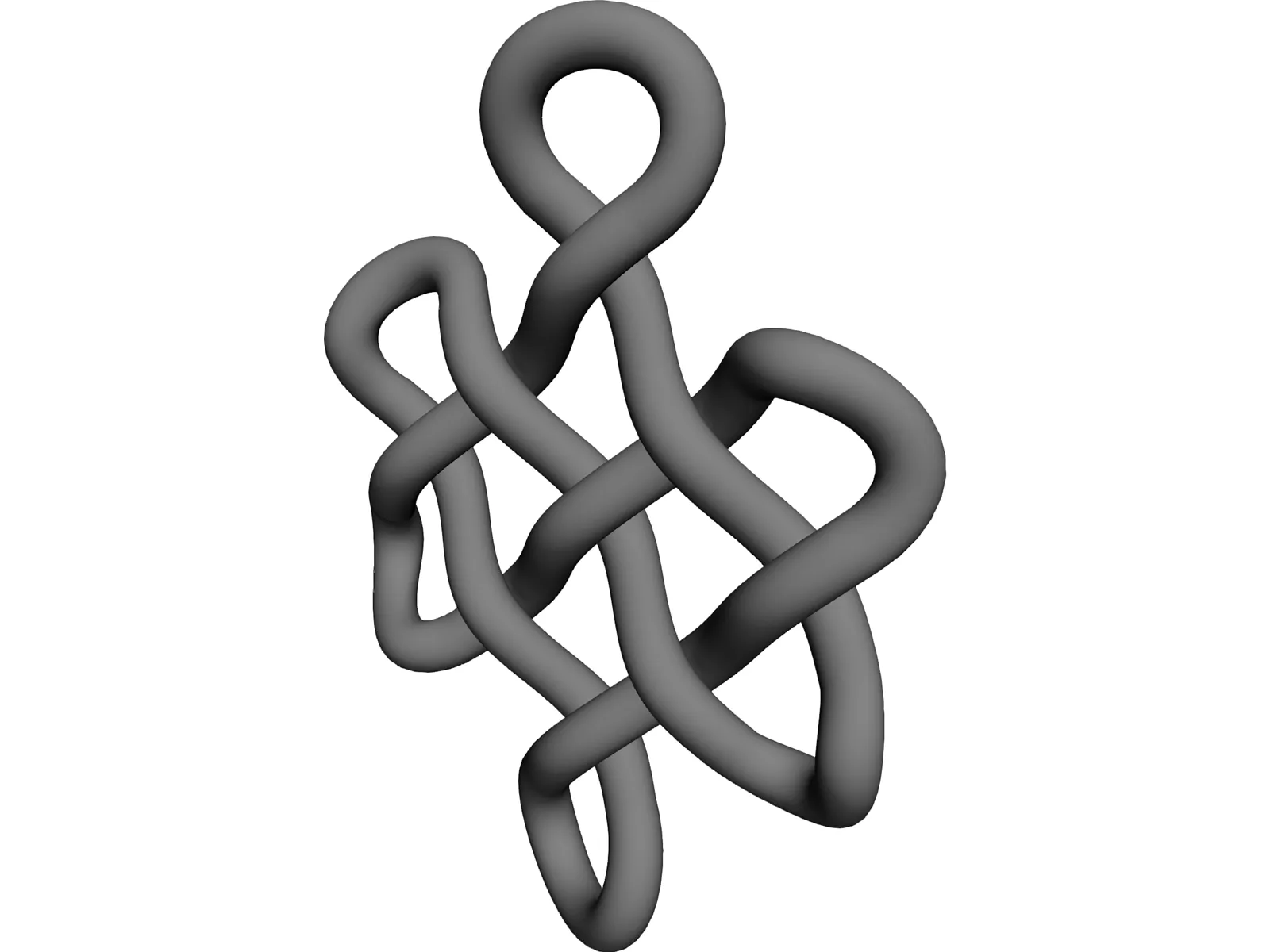 Buddhist Endless Knot 3D Model main preview