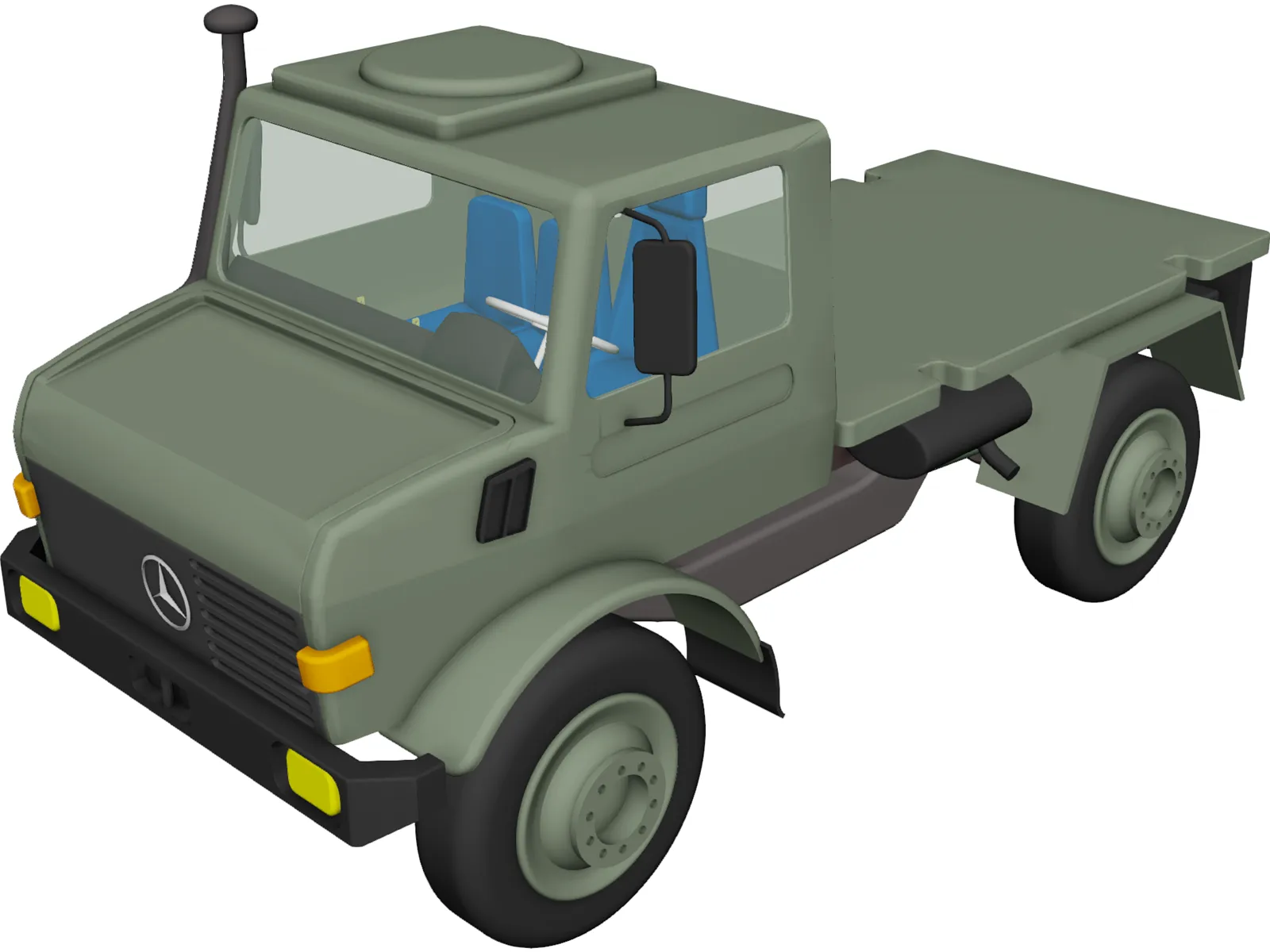 Mercedes-Benz Unimog 1300 4x4 Truck 3D Model main preview